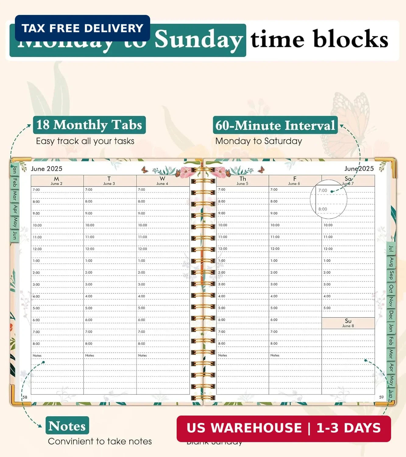 2026 Appointment Book, Hardcover Planner 12 Months Weekly and Monthly (January 2