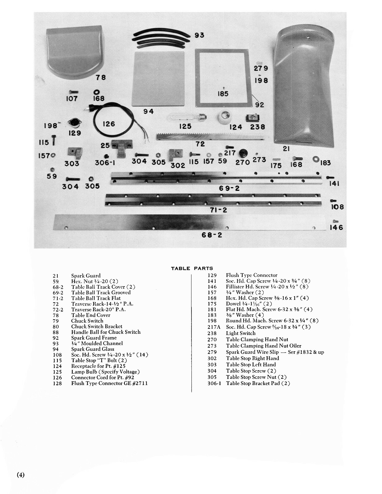 Taft-Peirce #1 Precision Surface Grinder Parts List Manual #1677