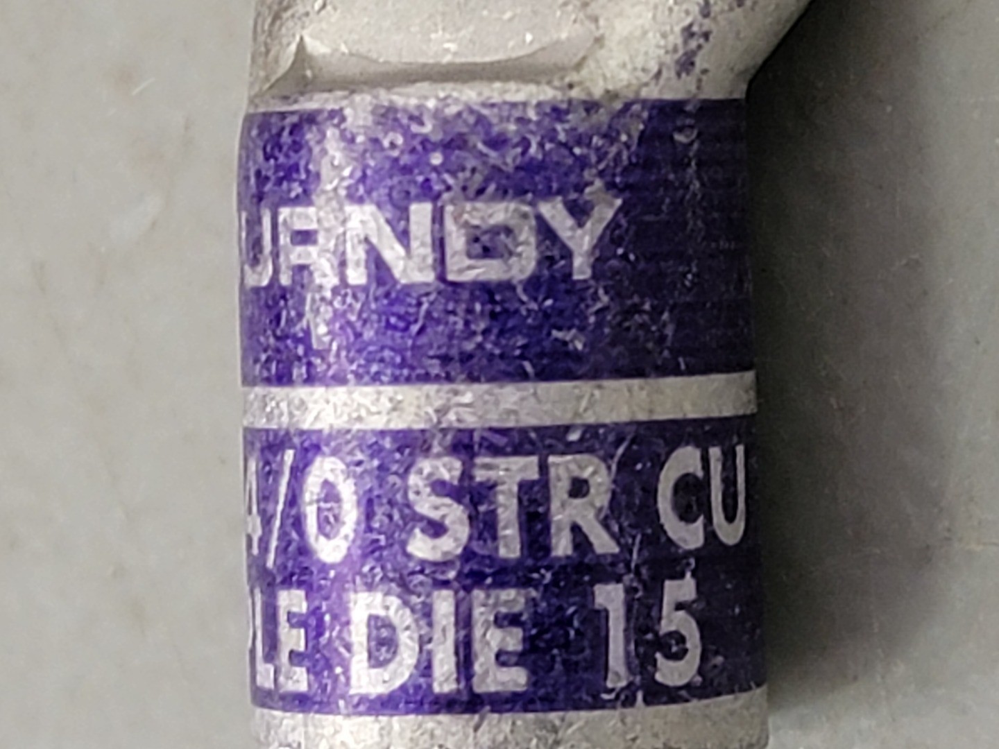 SURPLUS NEW Burndy YAL28T12 4/0 AWG 1 Hole Compression Lug Purple Die 15 (Box