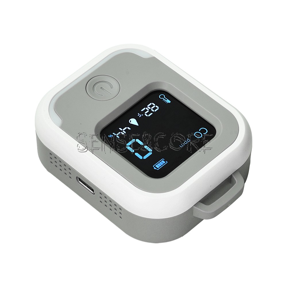 Air Quality Monitor 3-in-1 Carbon Monoxide Detector Temperature Humidity Alarm