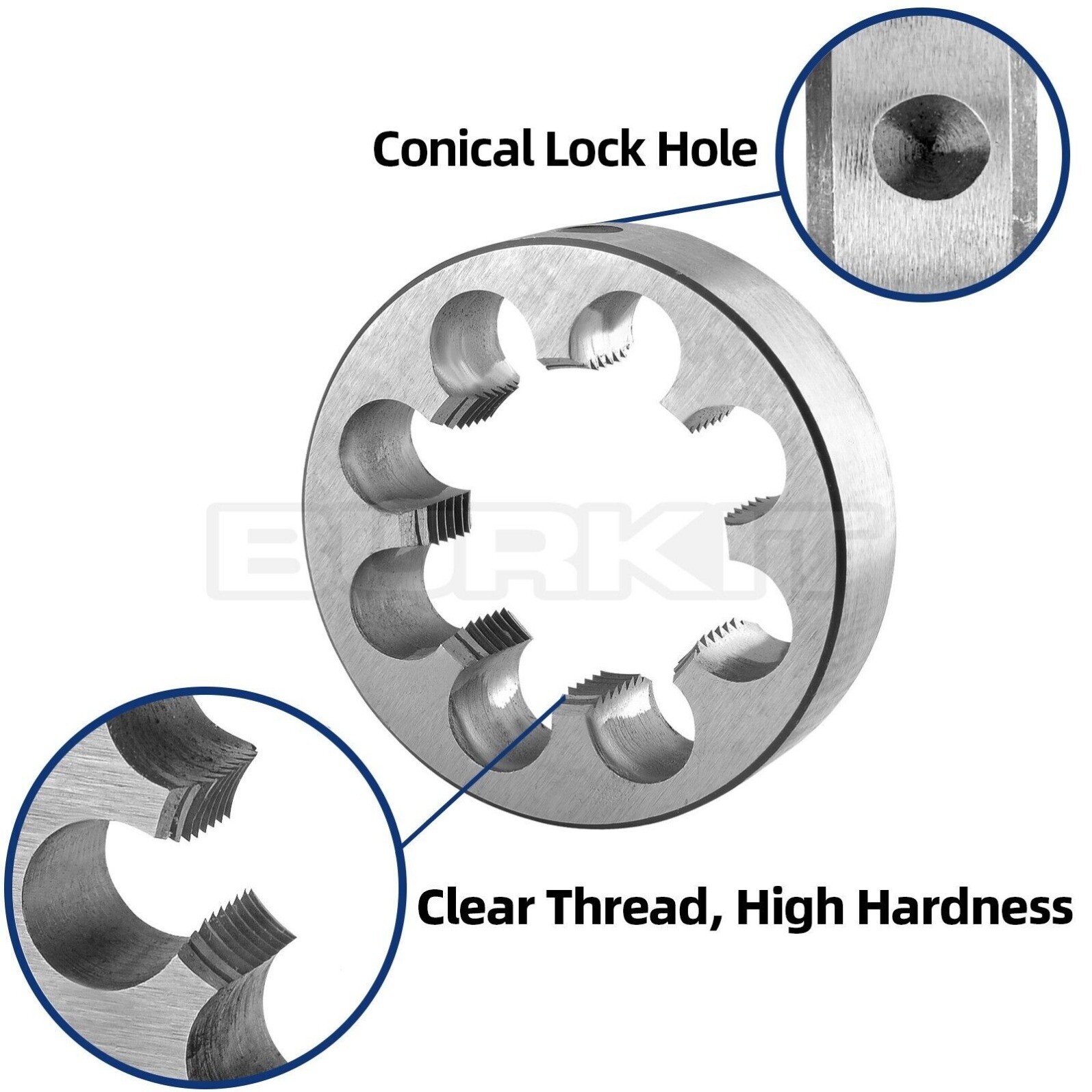 2 1/2″-12 UN Thread Die Right Hand, 2-1/2 x 12 UN Round Threading Die