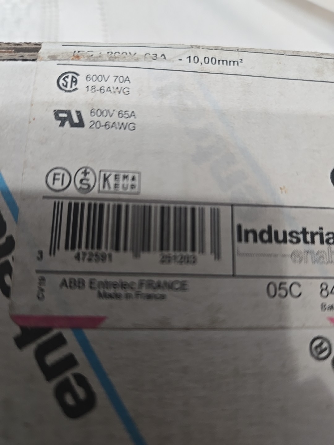 ABB Entrelec 1SNA125120R1100 Feed-Through Terminal Block BLUE M10/10 New Box 50