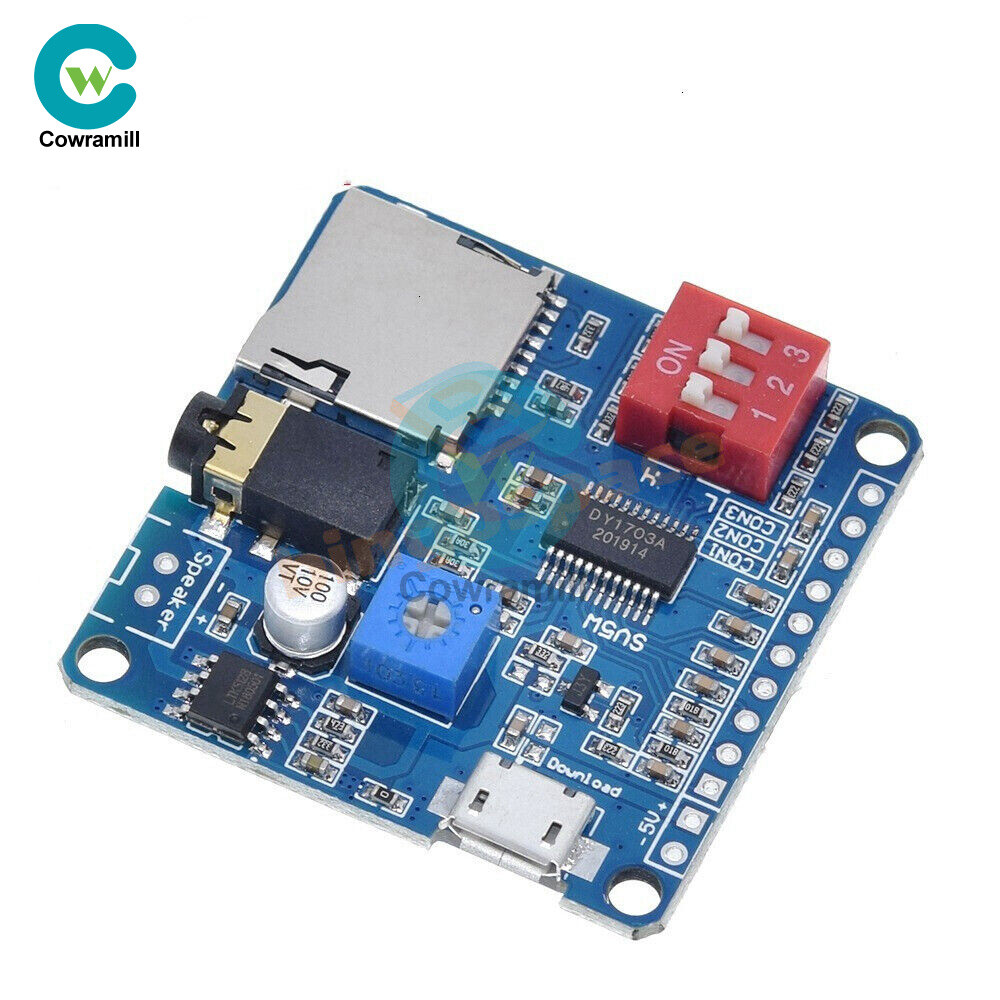 1/2/5/10X 5W Voice/MP3 Player Module IO Trigger/Serial Port Control Playback –