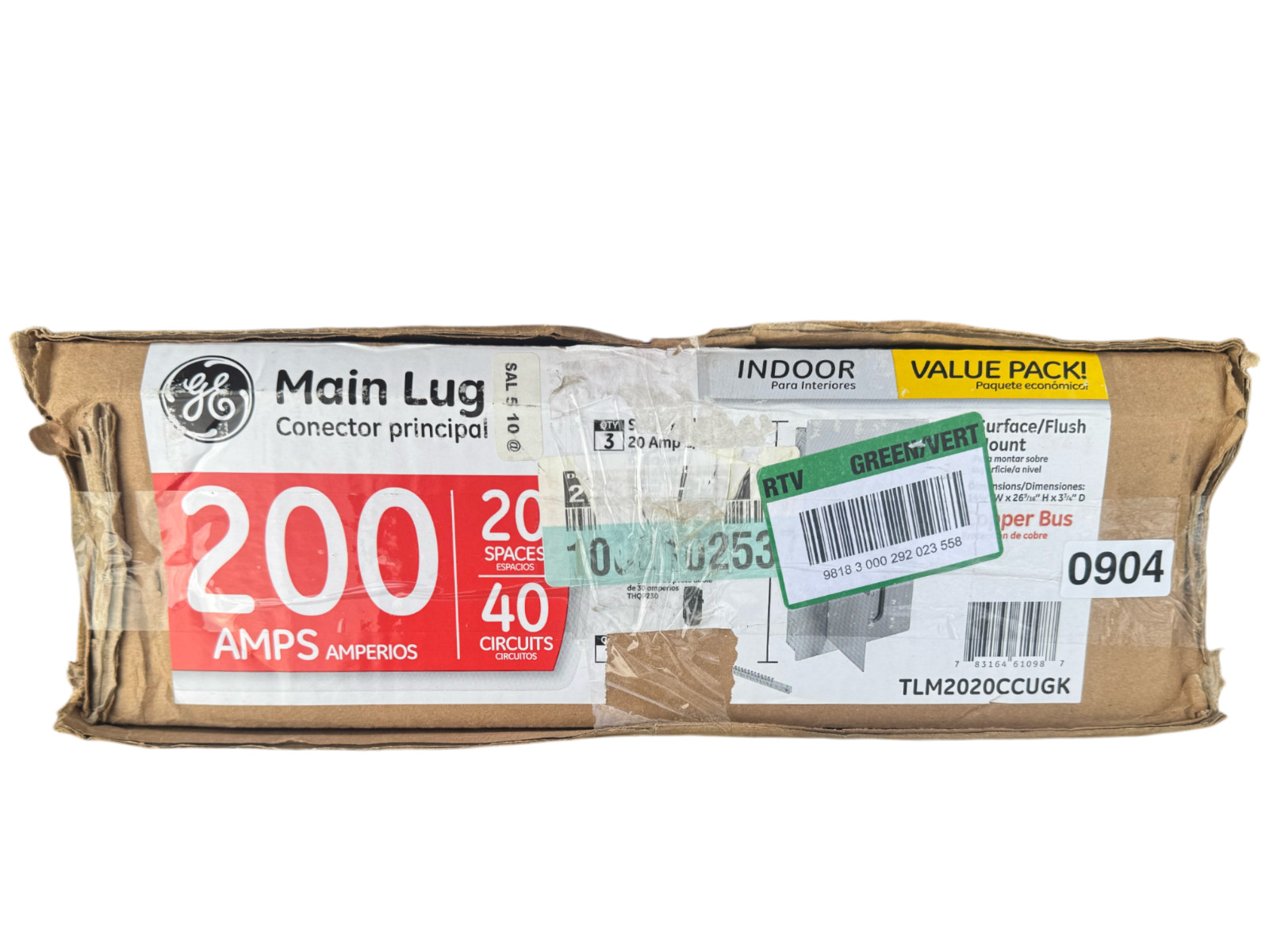 GE PowerMark Gold 200A 20-Space 40-Circuit Main Lug Load Center TLM2020CCUGK
