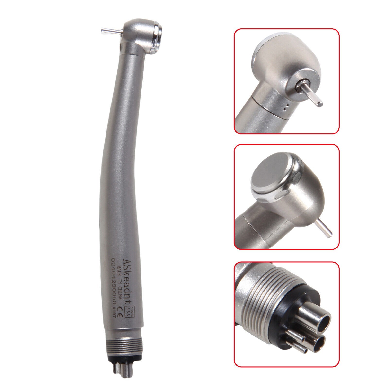 5x Dental High Speed Handpiece Push Button head 4 Hole NSK Style ADA4 Turbine M4