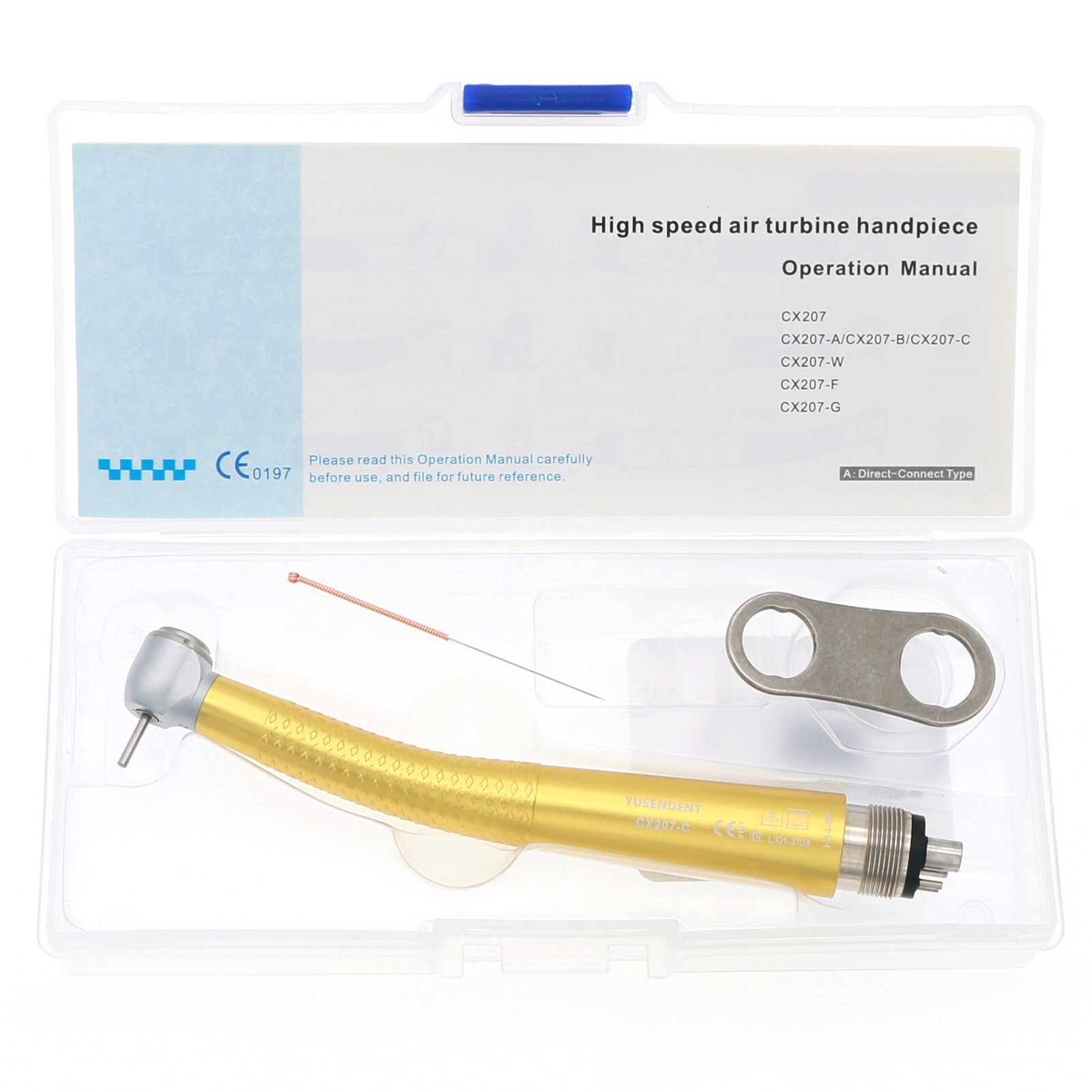 COXO YUSENDENT CX207-C Dental High Speed Air Turbine Handpiece 4 Holes Colorful