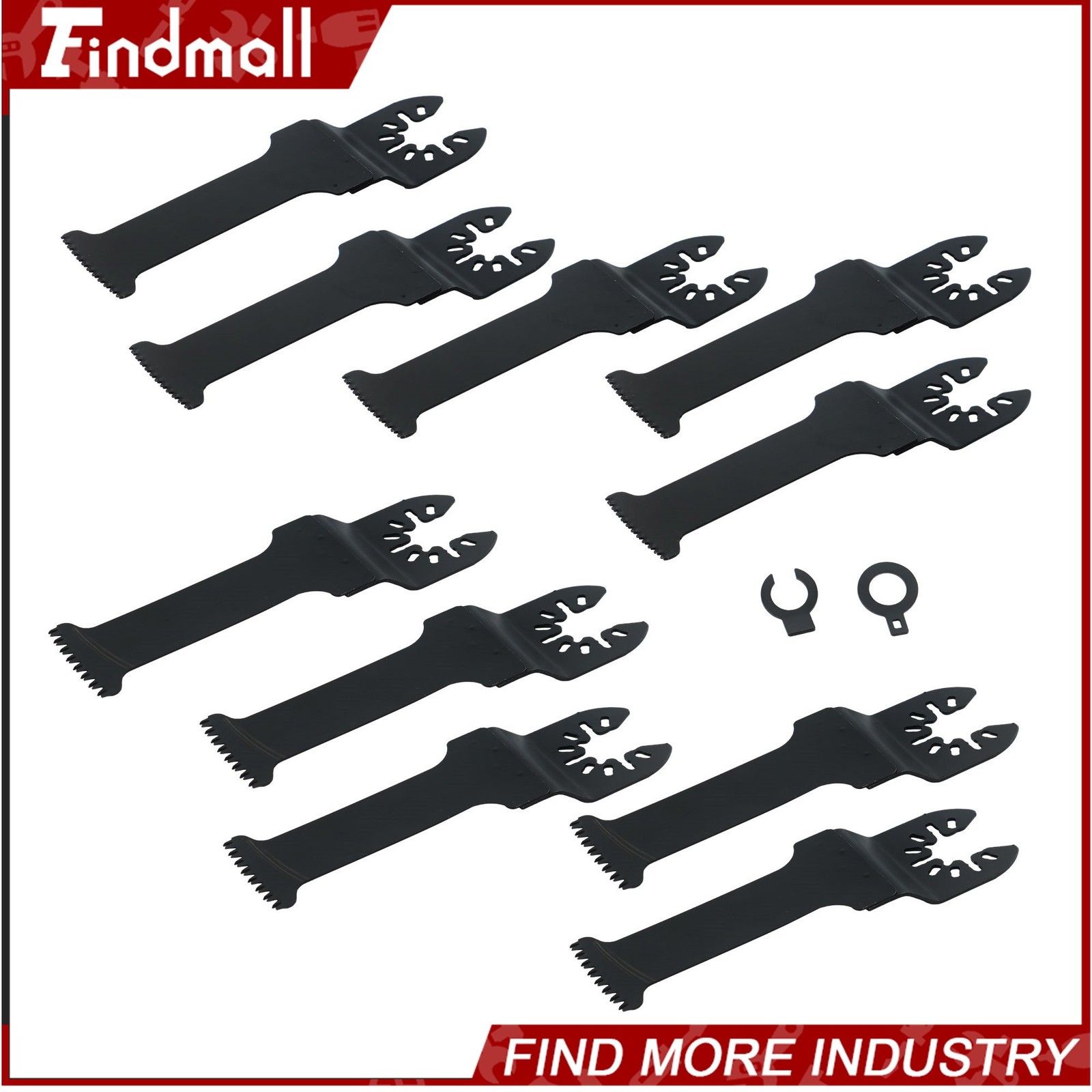Findmall 10Pcs Extra Long Multitool Blades Japanese Tooth Oscillating Saw Blades