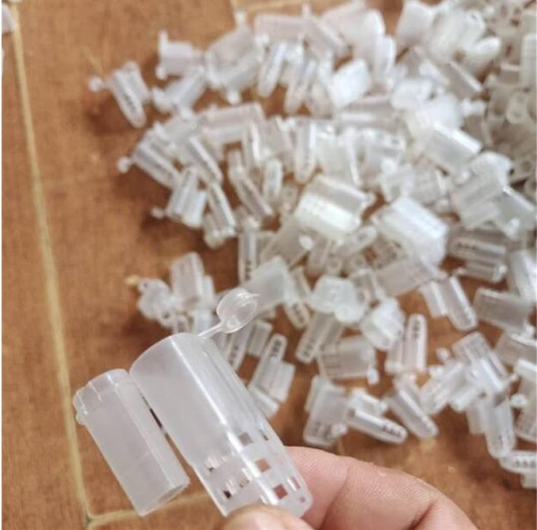 20Pcs White Queen Bee Cages Beekeeping Catcher Plastic Bee Isolator Clip Beekeep