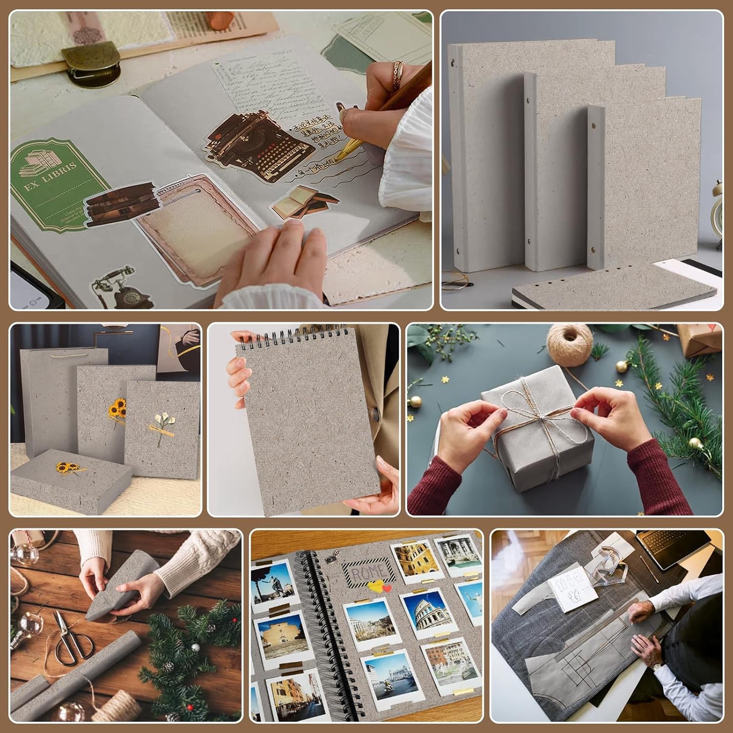 20 Pcs Book Board, Binder Board, Cover Board, Heavy Duty Chipboard for Book