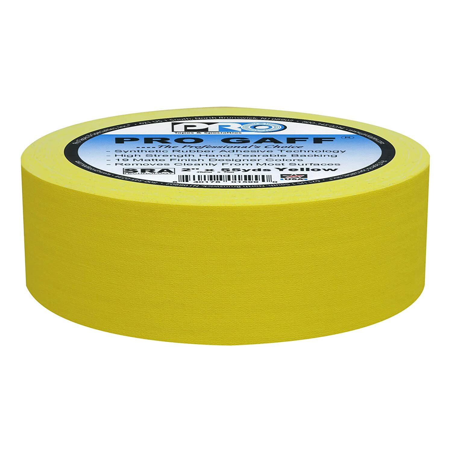 Pro Tapes Pro Gaffer Tape Yellow 2″ x 55 yds.