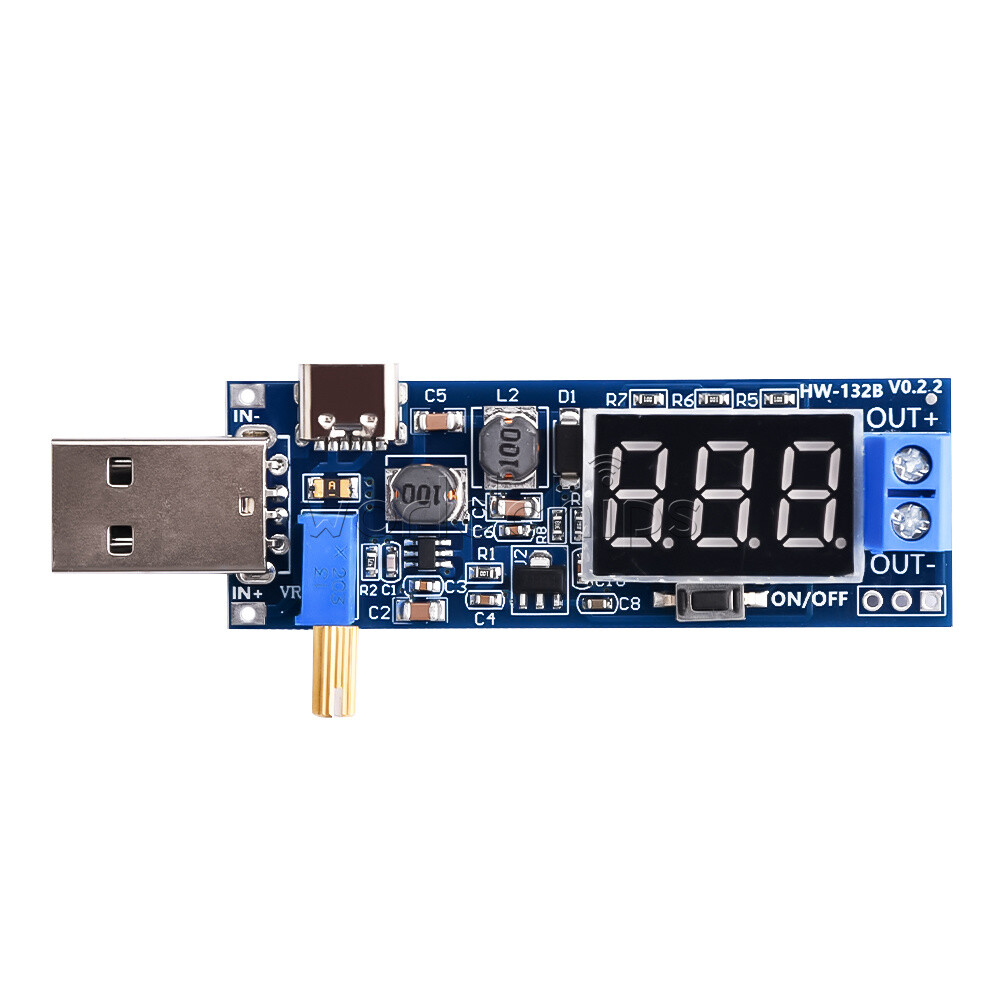 DC-DC 5V to 1.2V~24V USB Step UP/Down Boost Buck Adjustable Power Supply Module