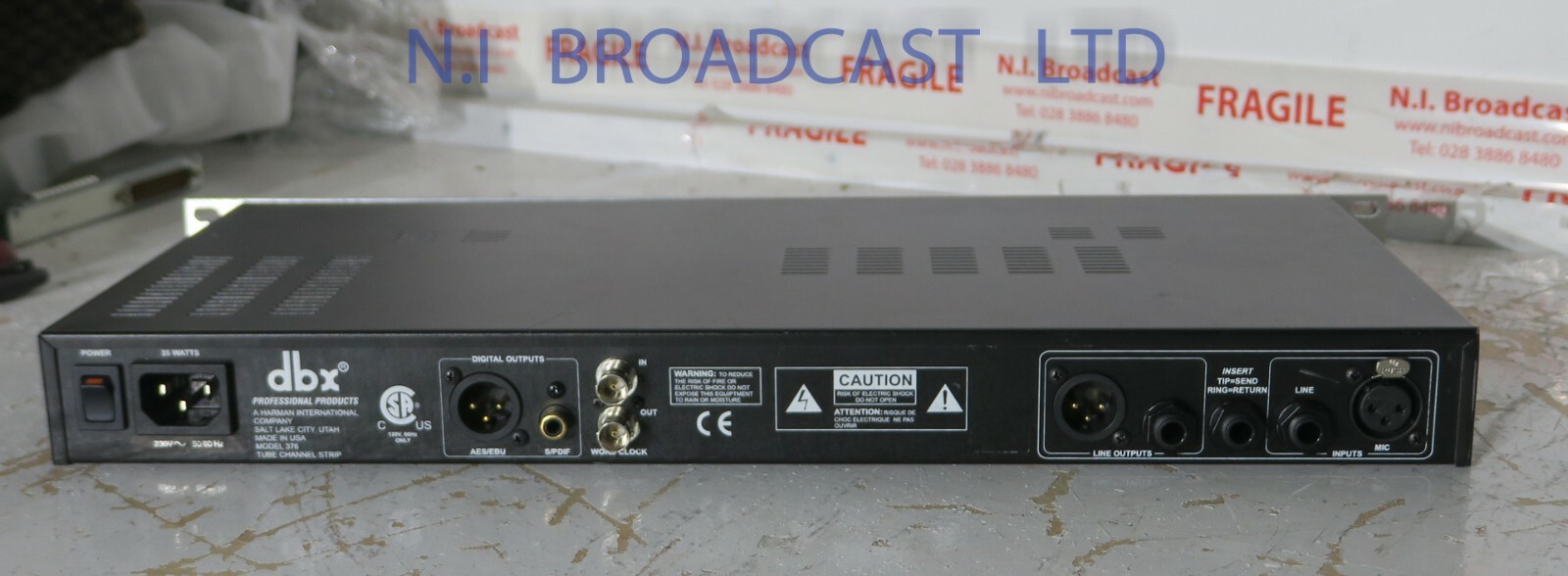 Dbx 376 tube channel strip with analog and digital outputs