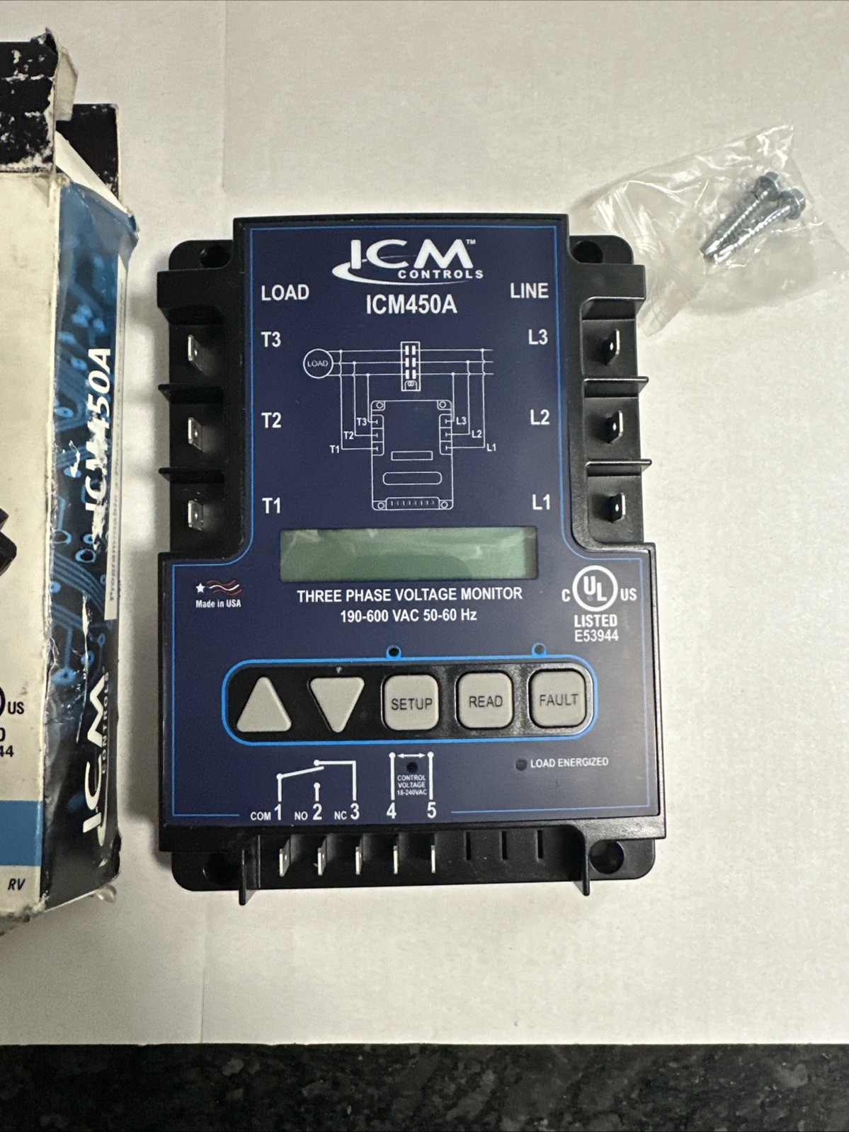 ICM Controls ICM450A Programmable 3-Phase Line Voltage Monitor 190-600VAC