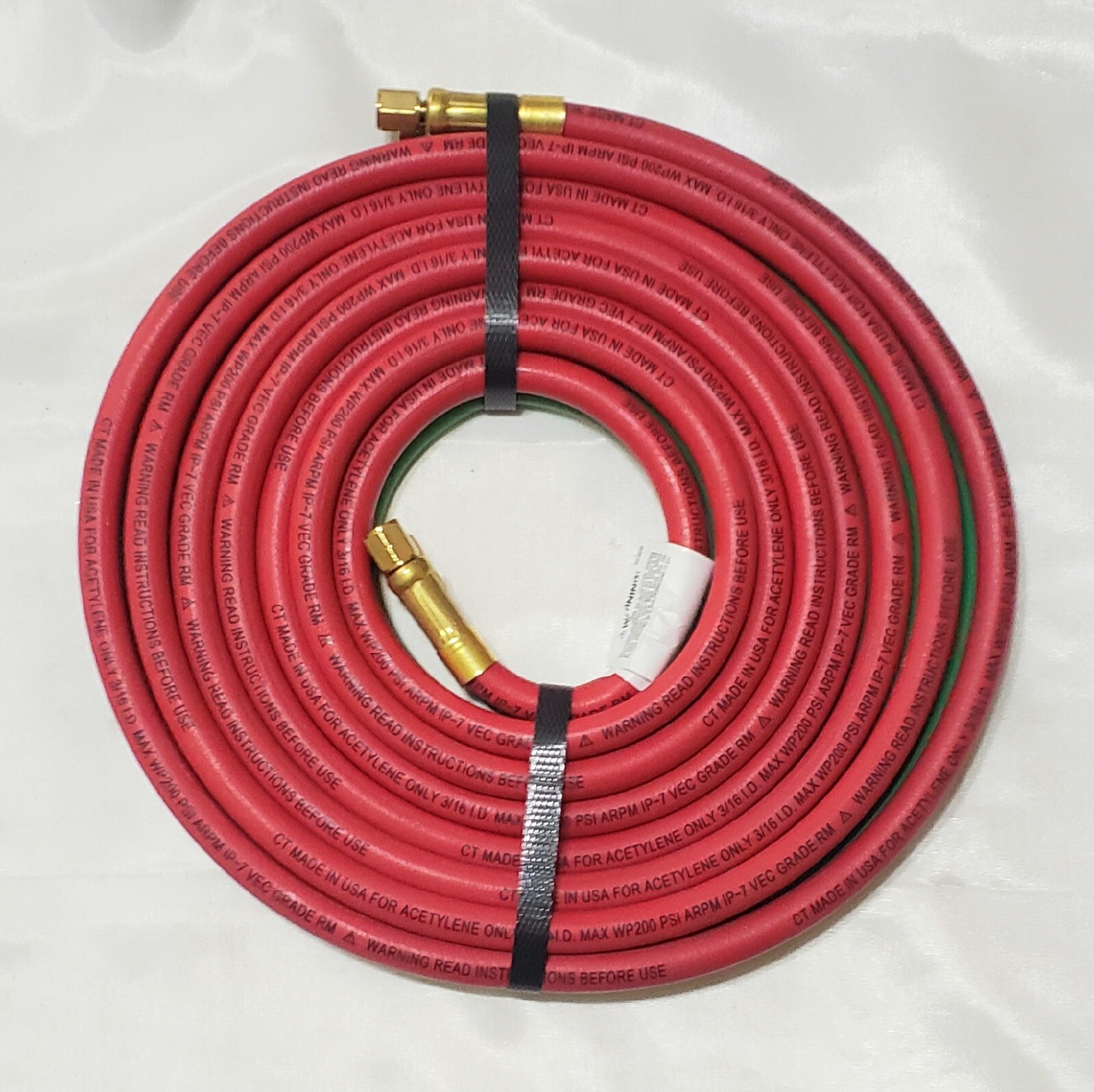 Grade RM 12′ x 3/16″ Twin Welding Torch Hose A Size Oxygen Acetylene USA