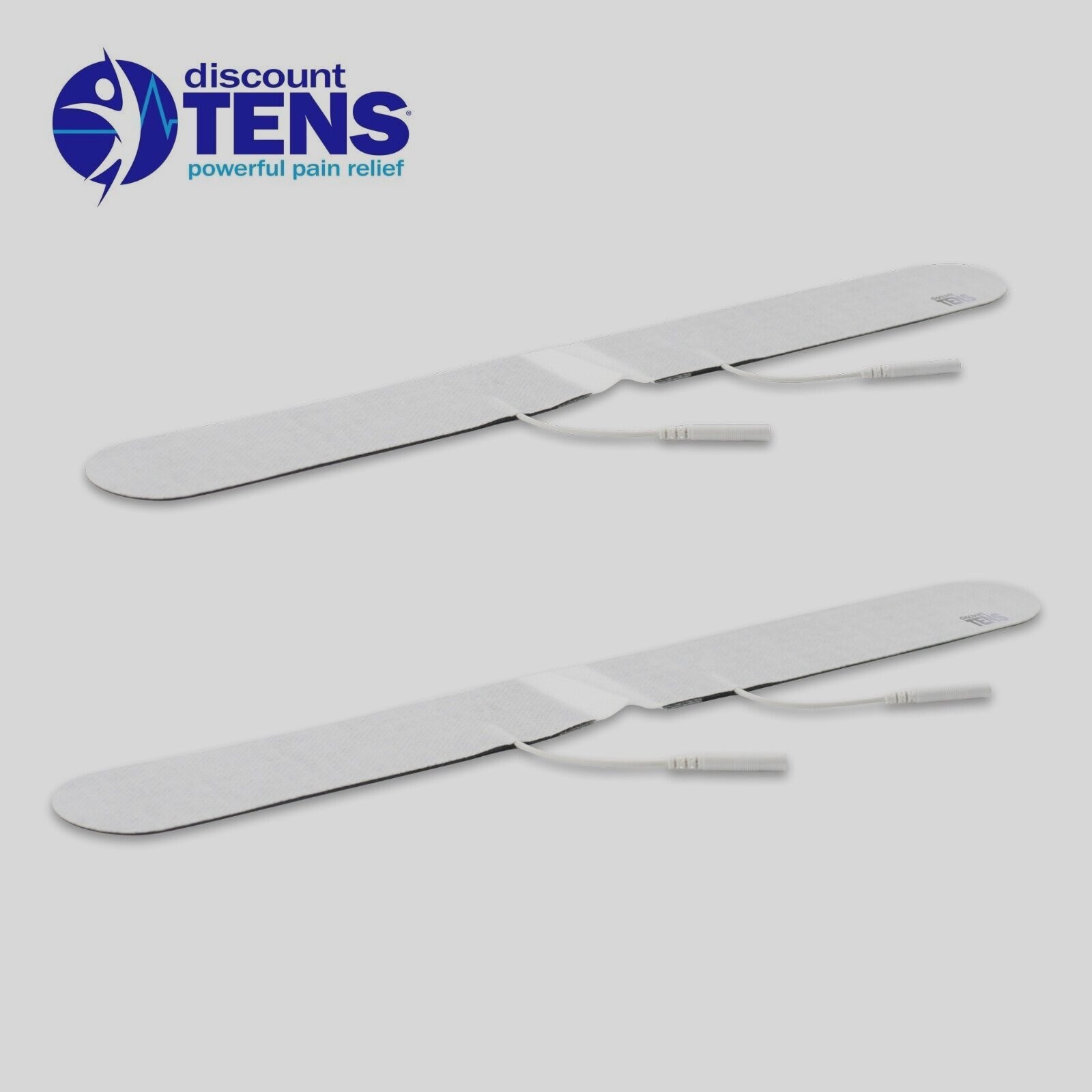 Discount TENS Electrodes, 2 Premium Quality Wired 13″x1.5″-2MM PIN Lumbar Strip
