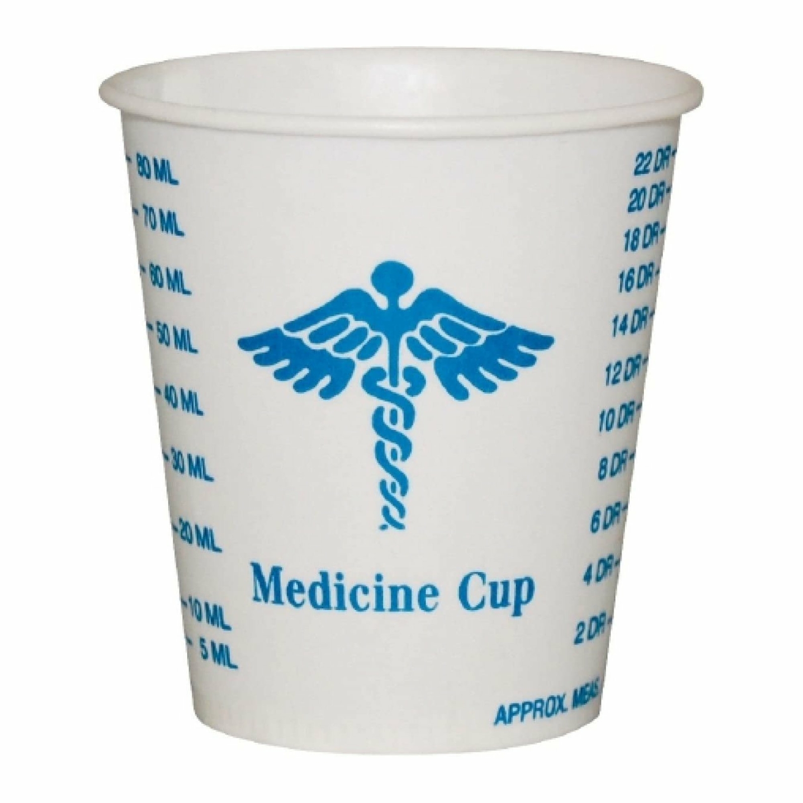 Solo Graduated Medicine Cup 3 oz. Medical Print Wax Coated Paper R3-43107 100 Ct