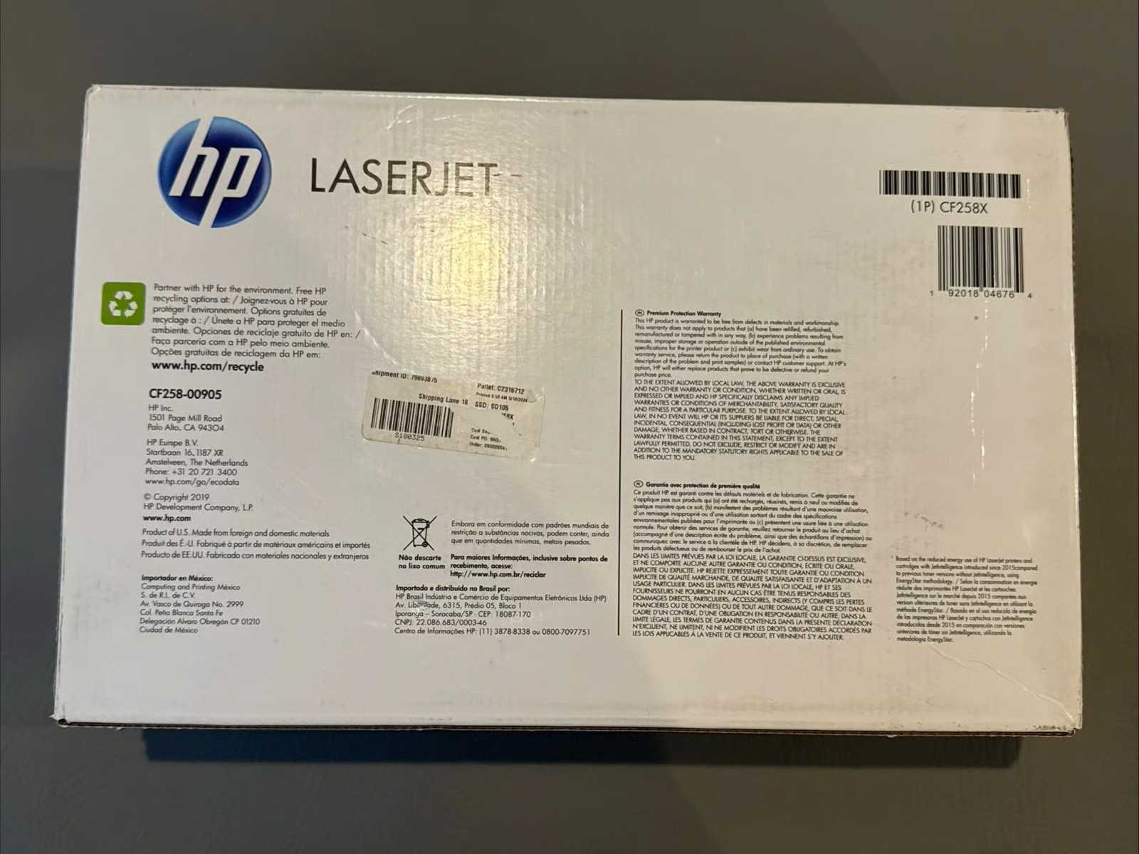 Genuine HP 58X (CF258X) High Yield Black Toner Cartridge No Extra Charges ✅