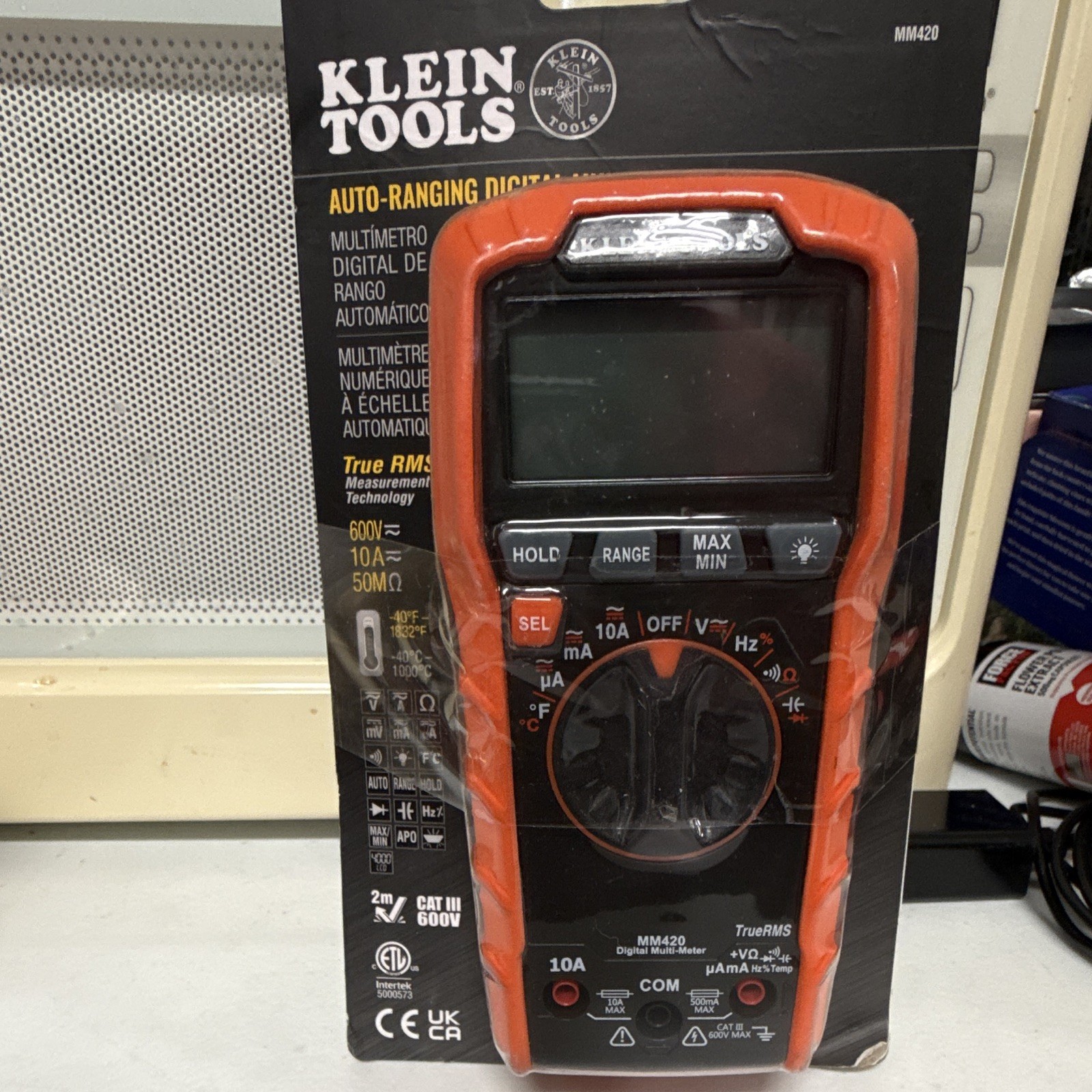 Klein Tools MM420 True RMS Auto-Ranging Multimeter CAT III 600V 10A 4000