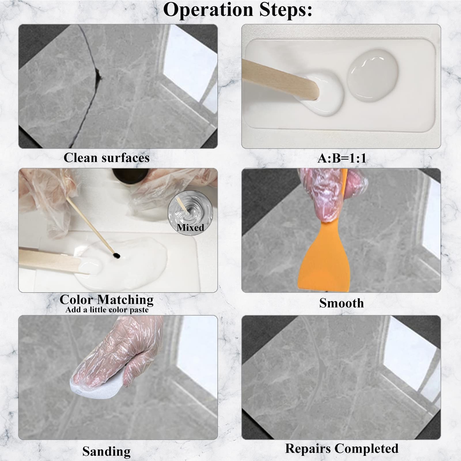 Tub, Tile and Shower Repair Kit (Color Match), Porcelain Repair Kit, Bathtub …