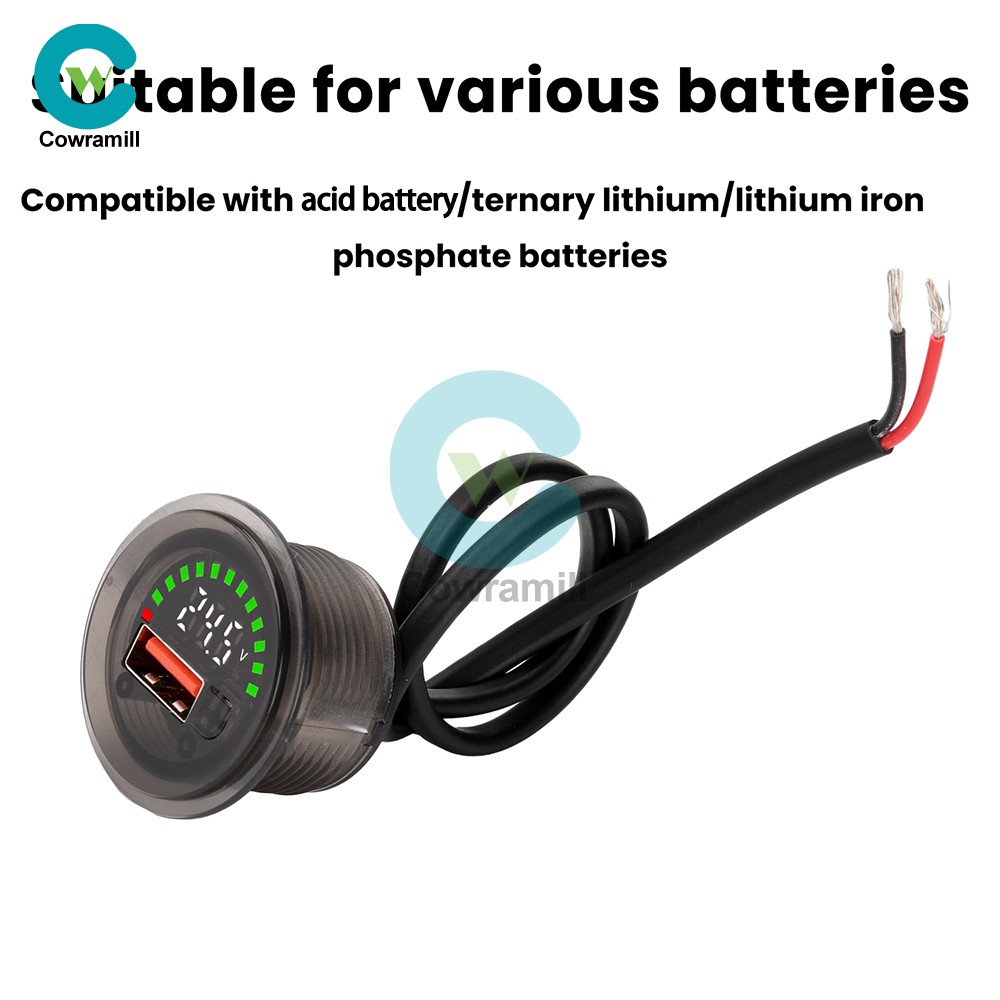 DC 7-30V Waterproof Digital Voltage Battery Capacity Level Indicator Voltmeter