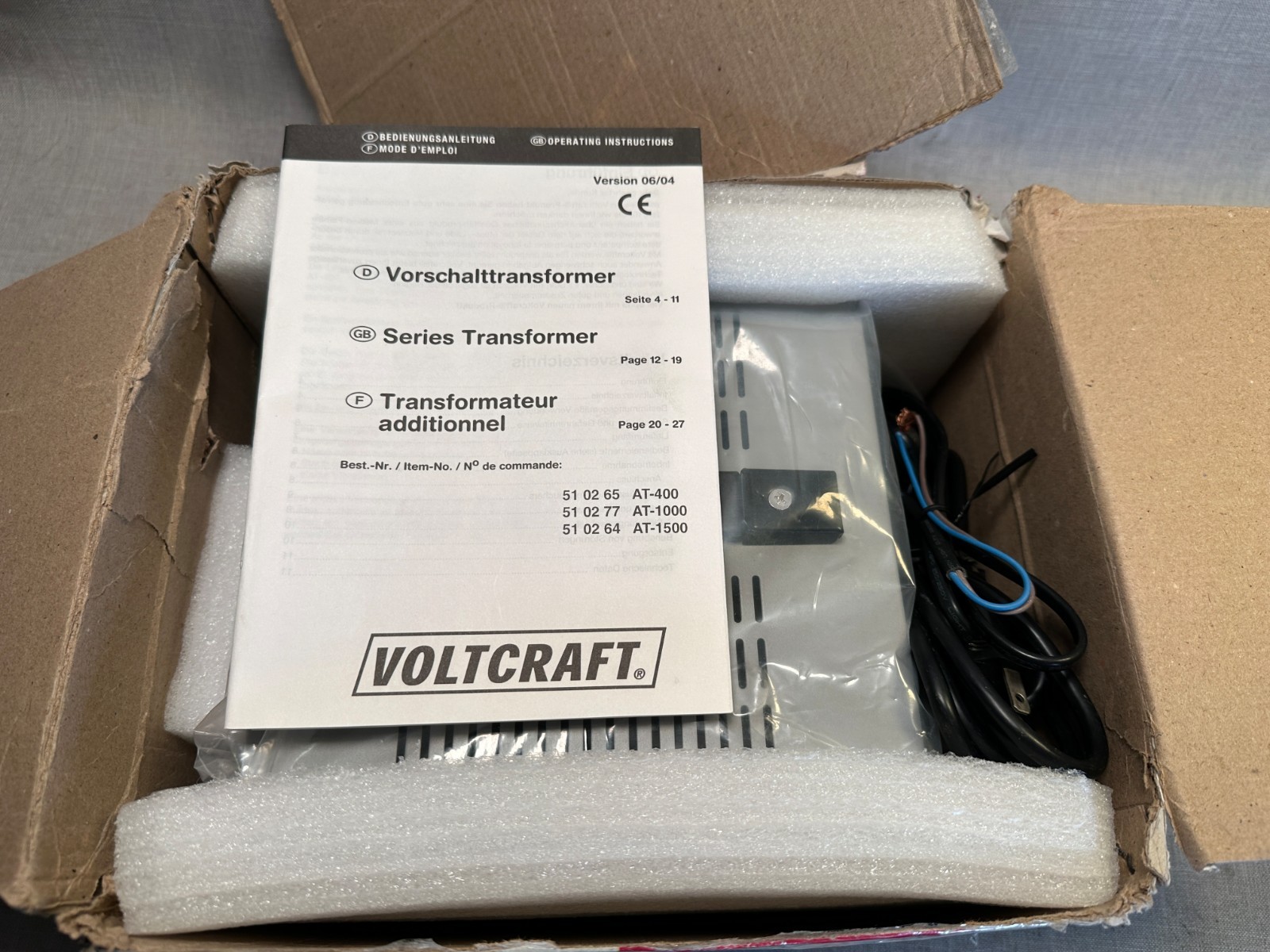 Voltcraft AT-400 VA Step-Up / Step-Down Isolation Transformer 115V–230V – WORKS!
