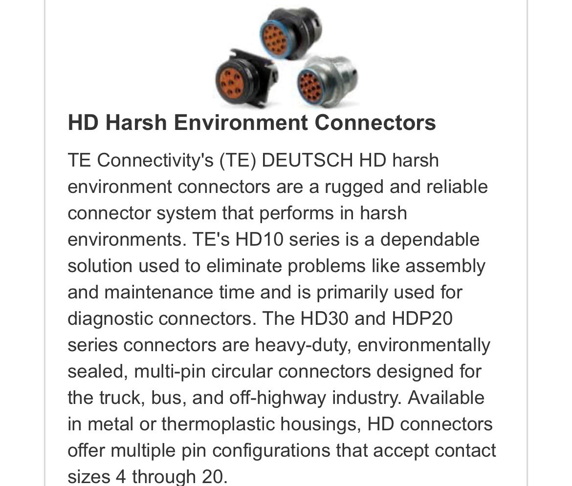 TE Connectivity Deutsch Circular Male Plug Connector Housing HD36-18-14PE Qty-5