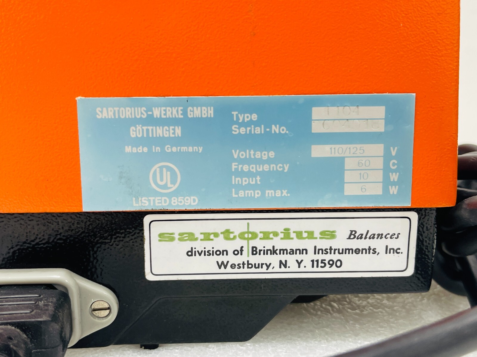 Sartorius Type 1104 SARTORIUS-WERKE GMBH w/ Power Cord – Used