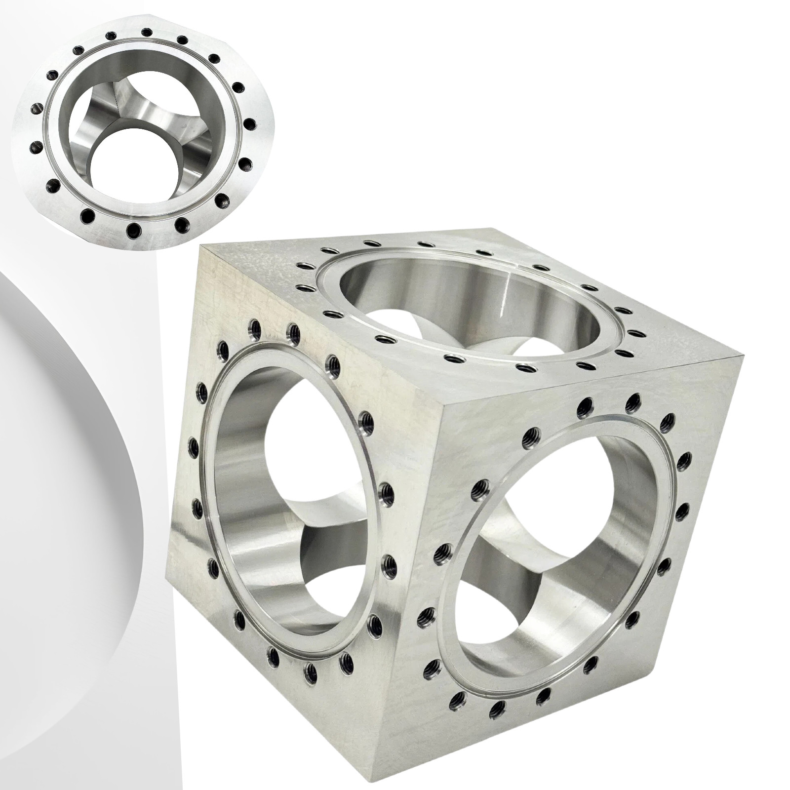 M8 Conflat Vacuum Flange 304 Stainless Steel for Vacuum Pipe & Pump Connections