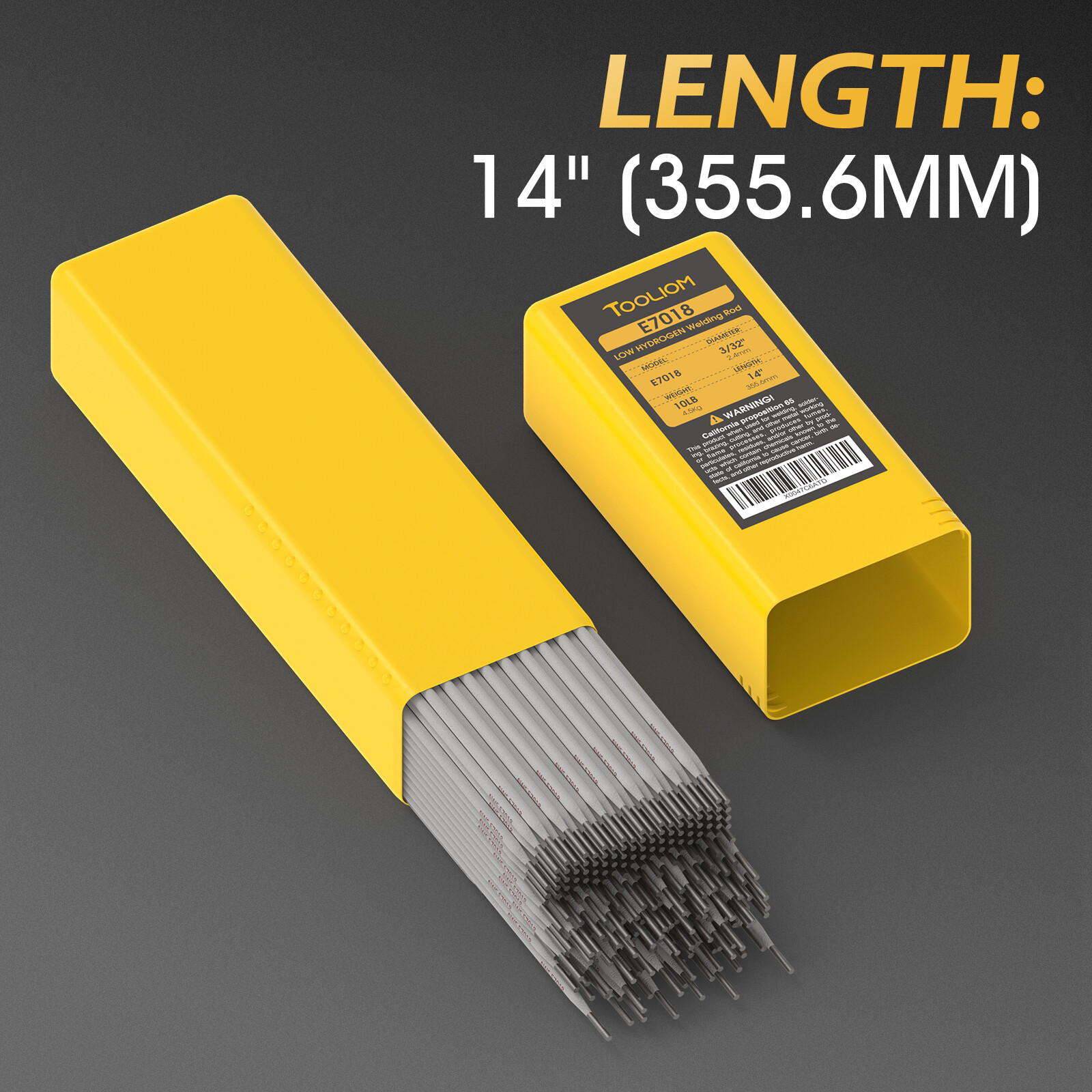 TOOLIOM E7018 Low Hydrogen Welding Rod 3/32″ 10LB Carbon Steel Stick Electrodes