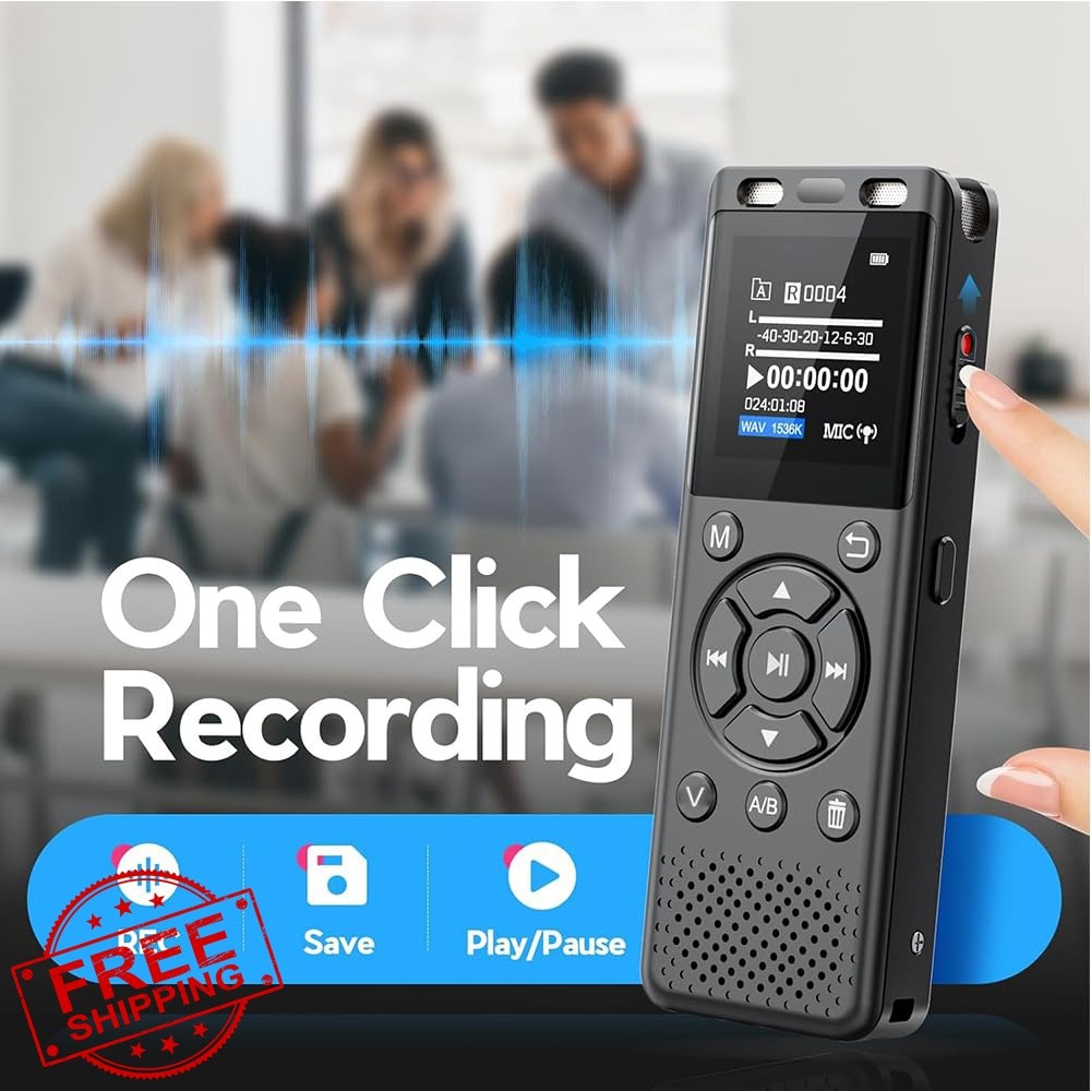 Tonfarb 64GB Digital Voice Recorder MP3 Player
