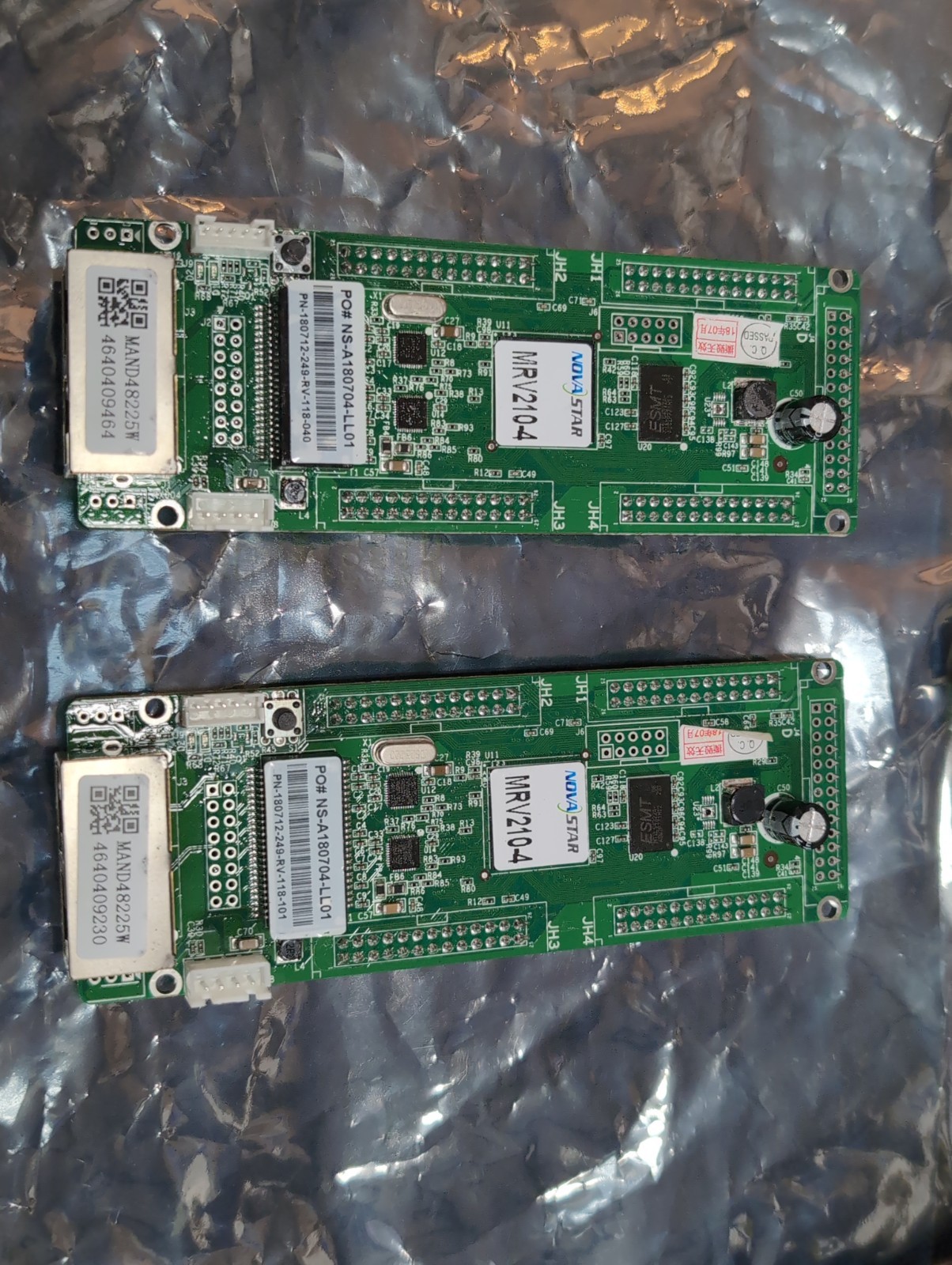 lot Of 2 MRV210-4 LED Receiver Card Display Controller Used