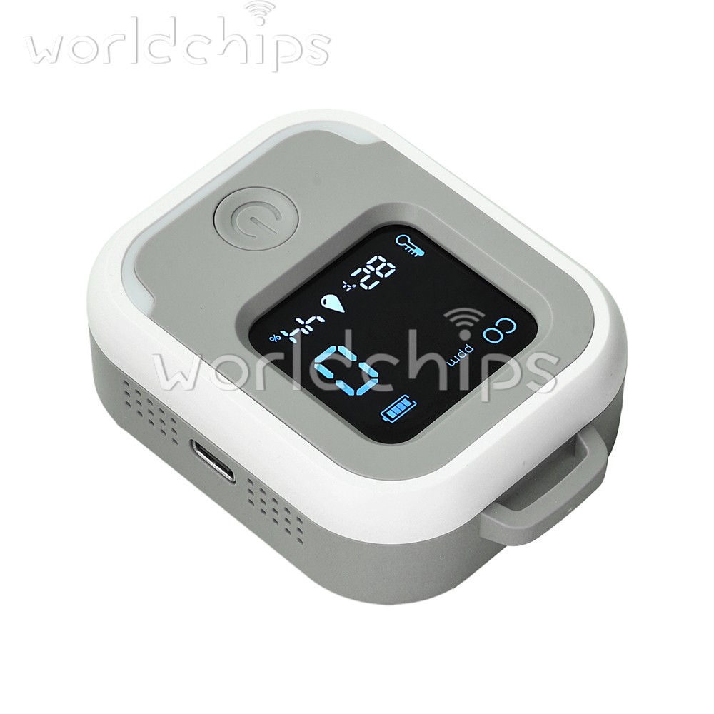 Air Quality Monitor 3-in-1 Carbon Monoxide Detector Temperature Humidity Alarm