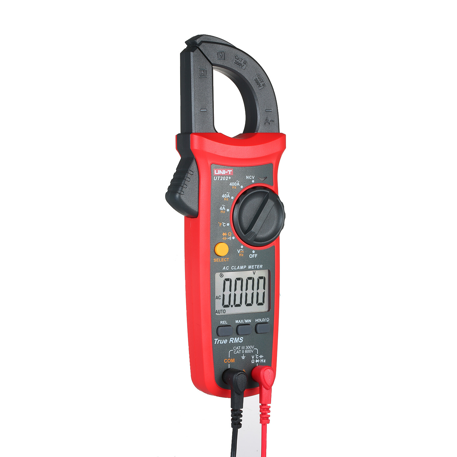 UNI-T UT202+ T-RMS Digital Clamp Meter AC DC NCV Multimeter OHM Cap Temp Tester