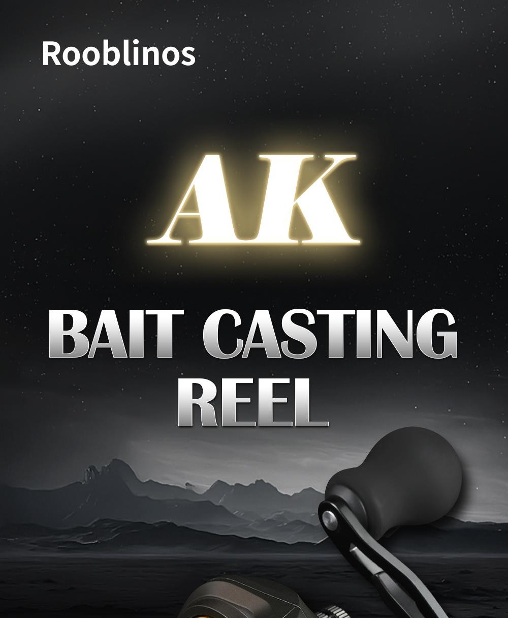 Rooblinos AK Baitcasting Reel 7.2:1 18LB Max Drag Freshwater Saltwater 2+1BB Pro