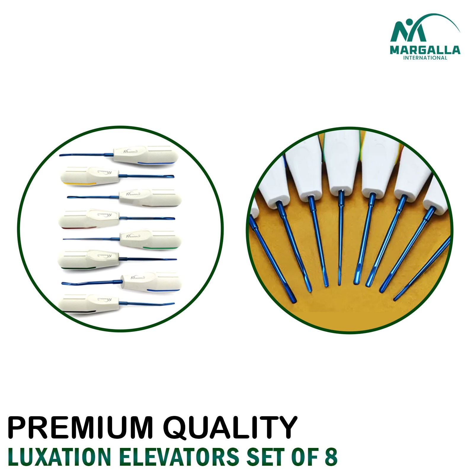 Dental Elevators Tooth Extraction Luxating Root Tip Implant Surgical Margalla CE
