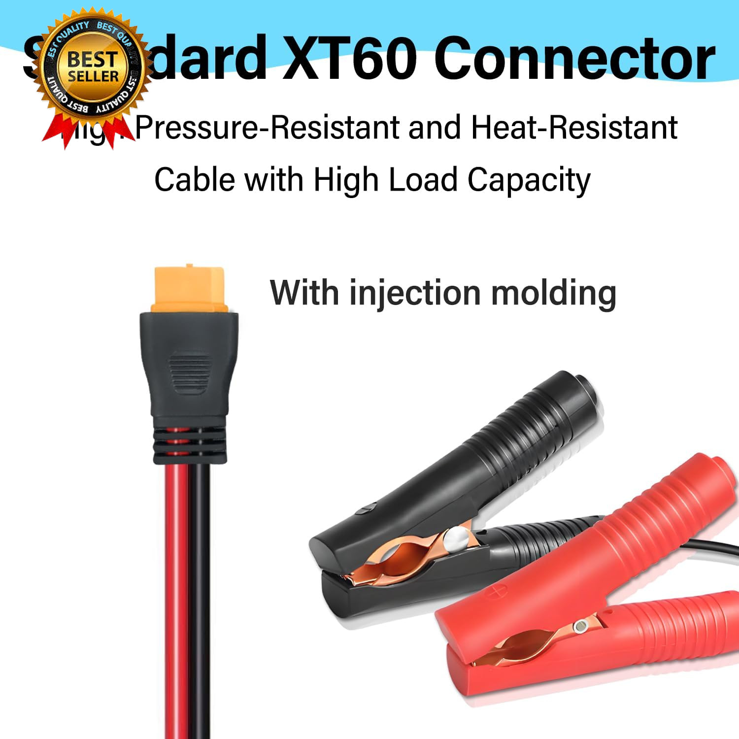 10AWG XT60 to Alligator Clips,Xt60 to Battery Alligator Clip Cable with Quick Re