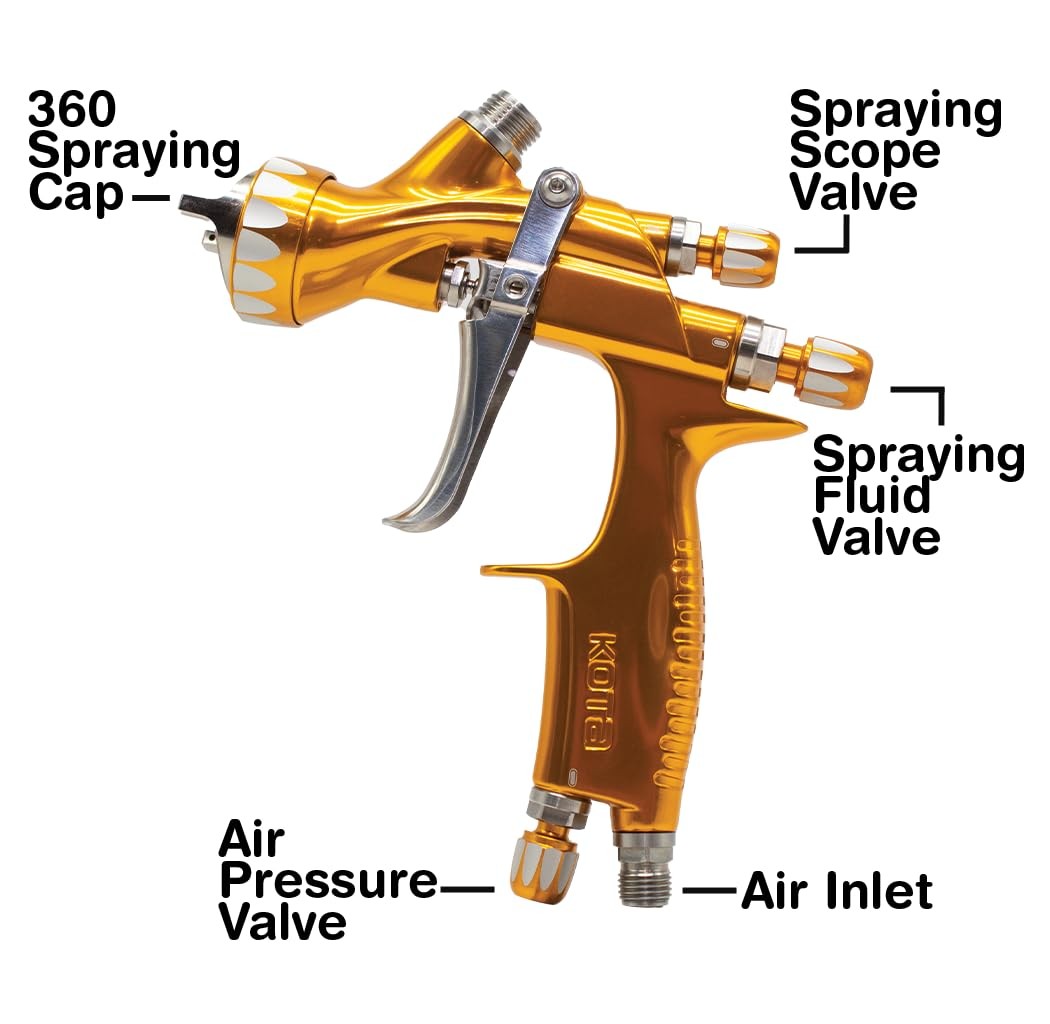 KOTA Gold Edition HVLP Spray Gun Paint (1.3MM W/Cup) GT30013