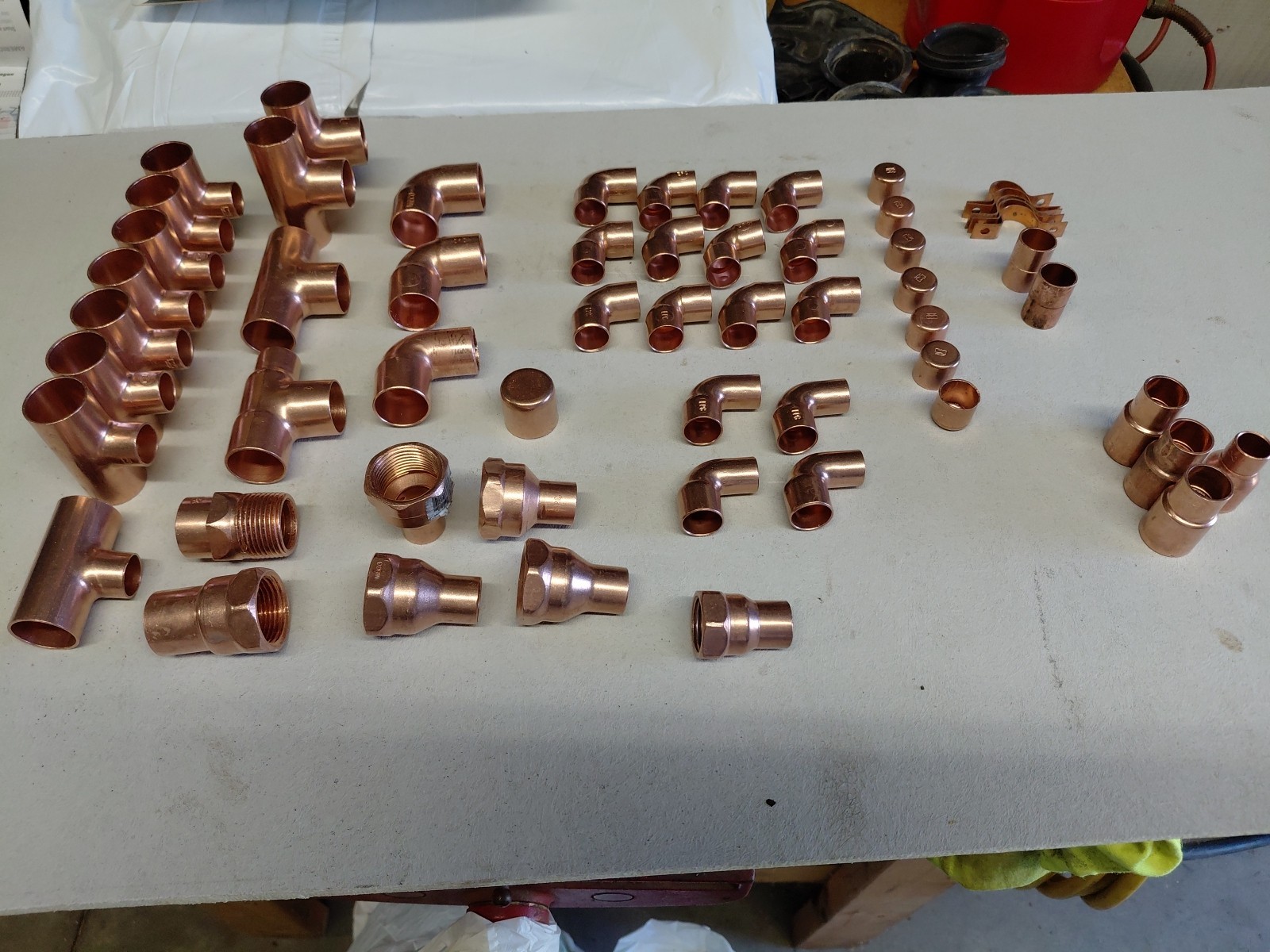Copper Sweat Fittings Assorted sizes( One Lot As Listed NOS)