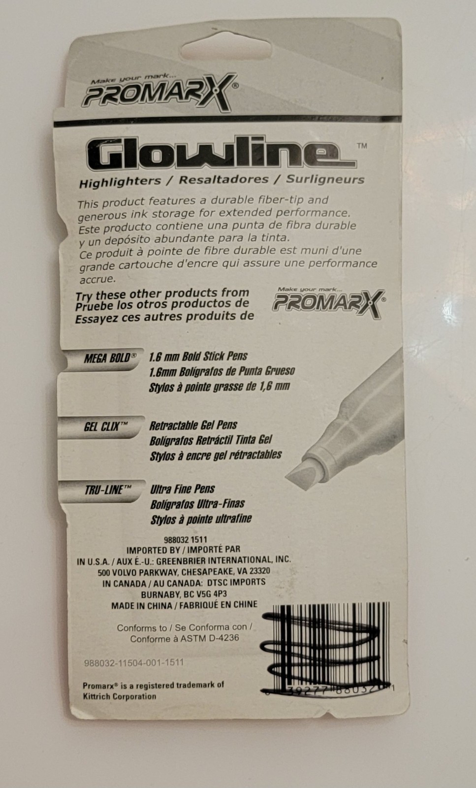 PROMARX GLOWLINE Chisel Point Highlighter Pens Pack of 4 Yellow – BRAND NEW