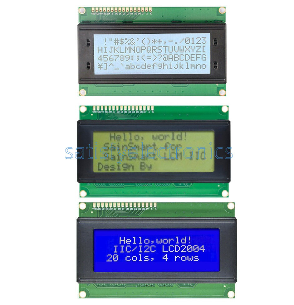 2004 LCD Display Module Character 20×4 Blacklight Gray Yellow Blue