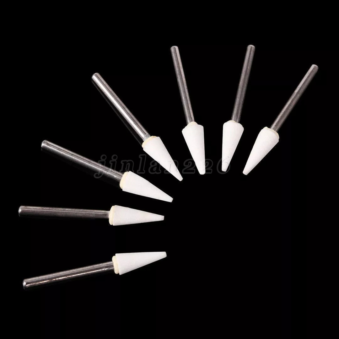 12Pcs/Box Dental White Polishing Stones Cone Shape FG Burs Arkansas Stone CN1