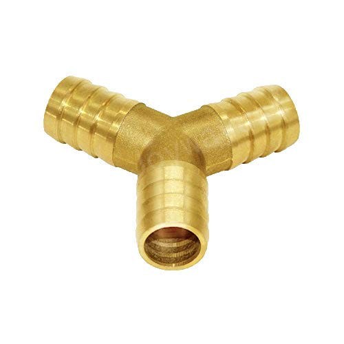 Joywayus 1″ Hose Barb Y Shaped 3 Way Union Fitting Intersection/Split Brass W…