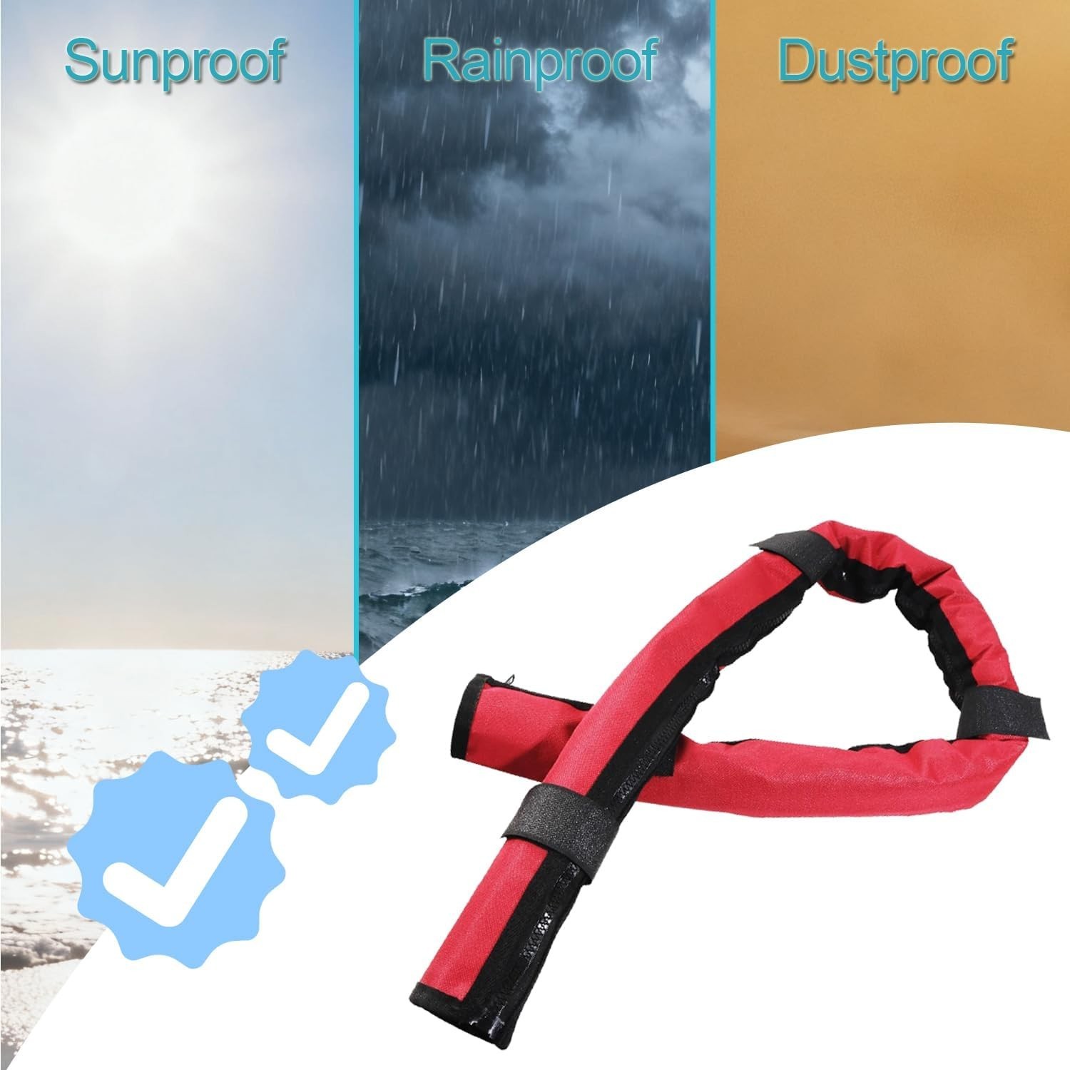 48Inch Trolling Motor Cable Sleeve – Weatherproof Red