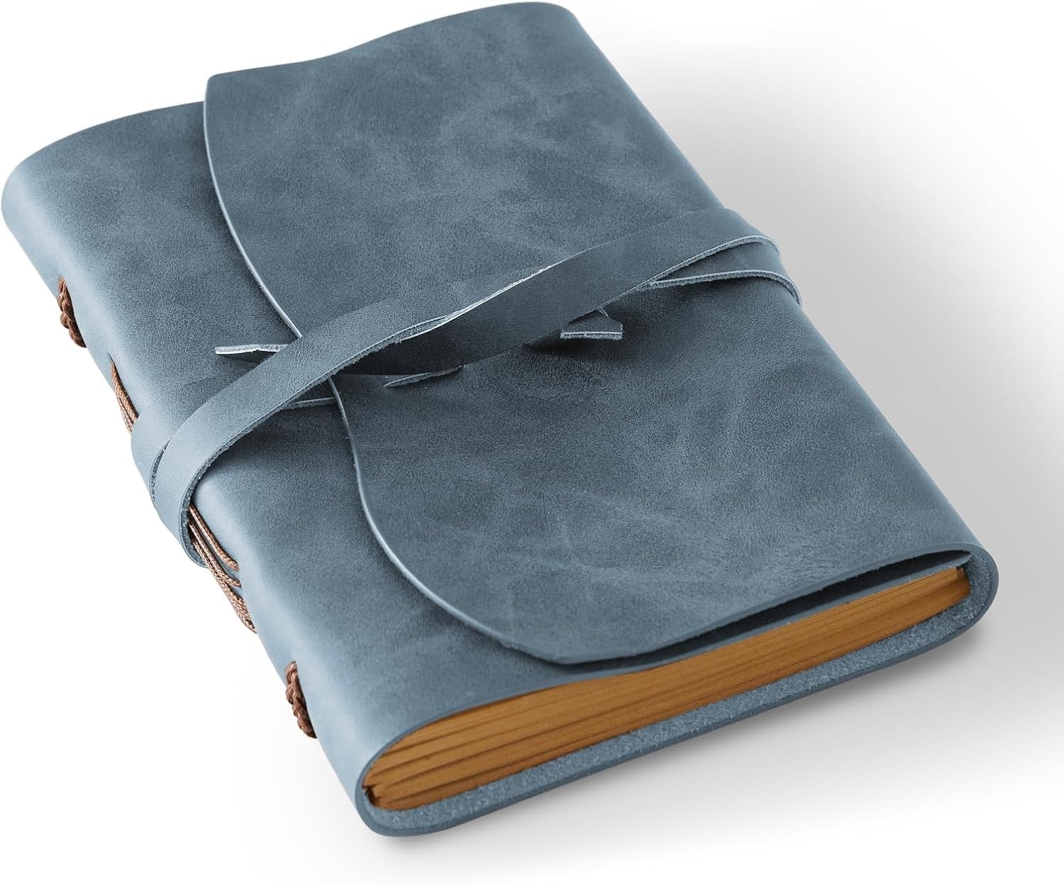 Hand-Stitched Vintage Leather Diary – 4.8×6.5 Mini Notebook for Everyday Use