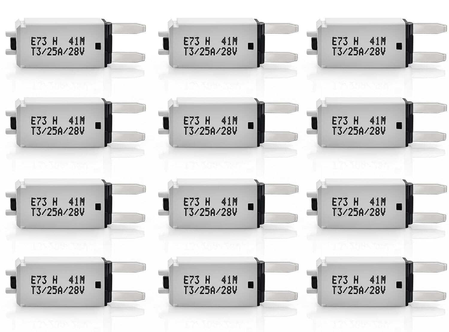 12PCS 25A Manual Reset Mini ATM Circuit Breaker Blade Fuse for Car Truck Boat