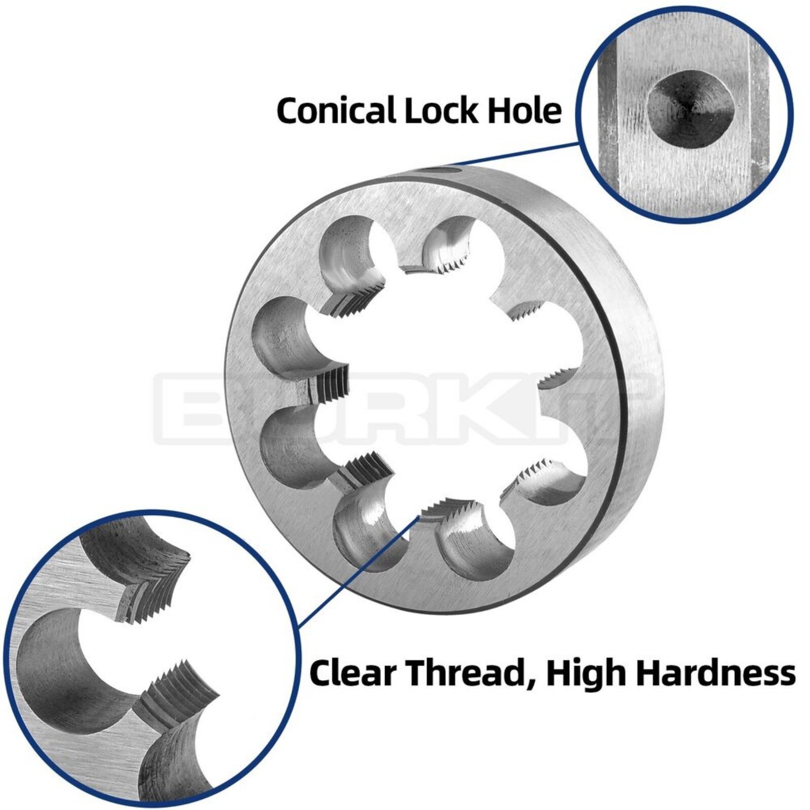 2 1/2″-12 UN Thread Die Right Hand, 2-1/2 x 12 UN Round Threading Die