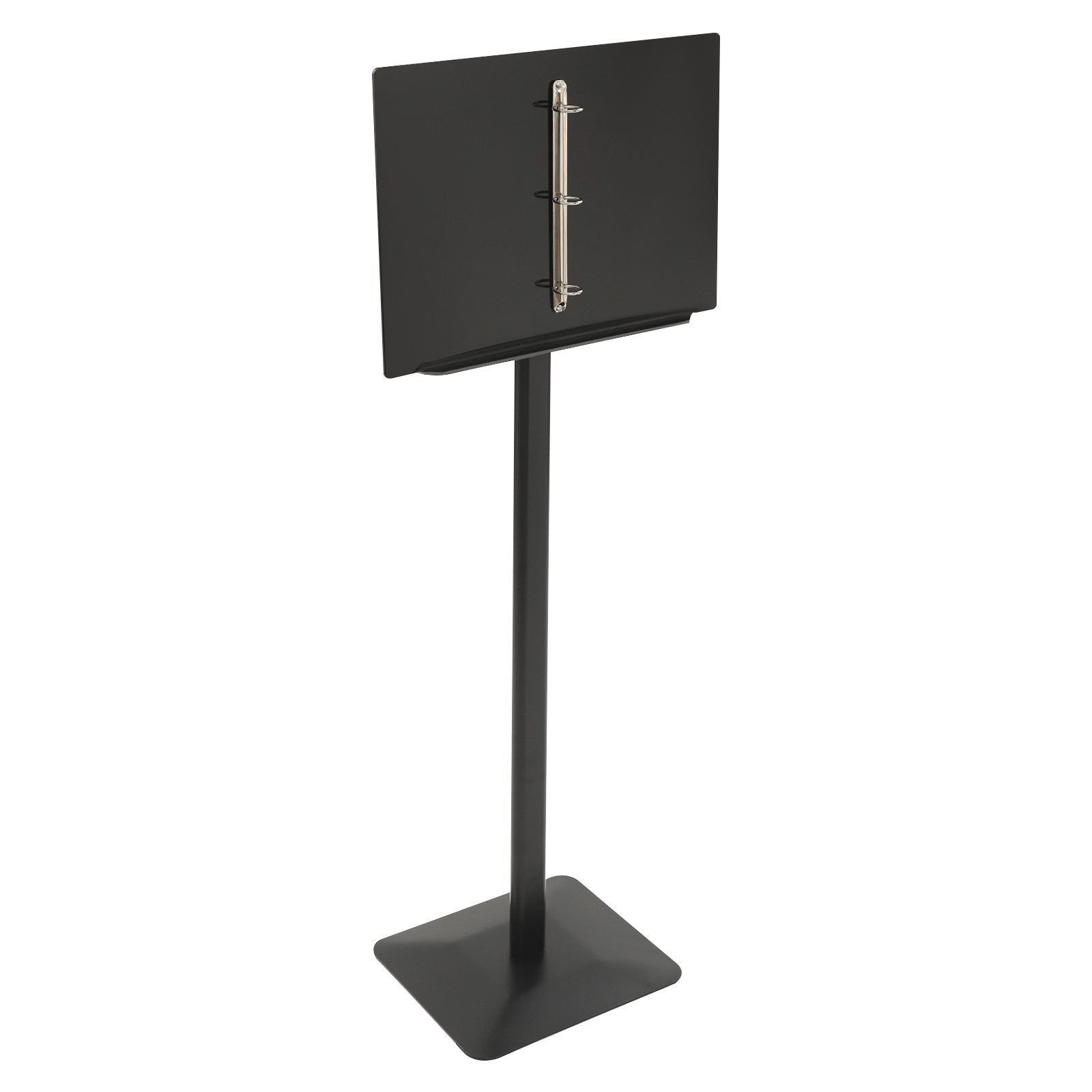 Metal Menu Stand, Black Speech Presentation Stand, Floor Standing Menu Stand US！