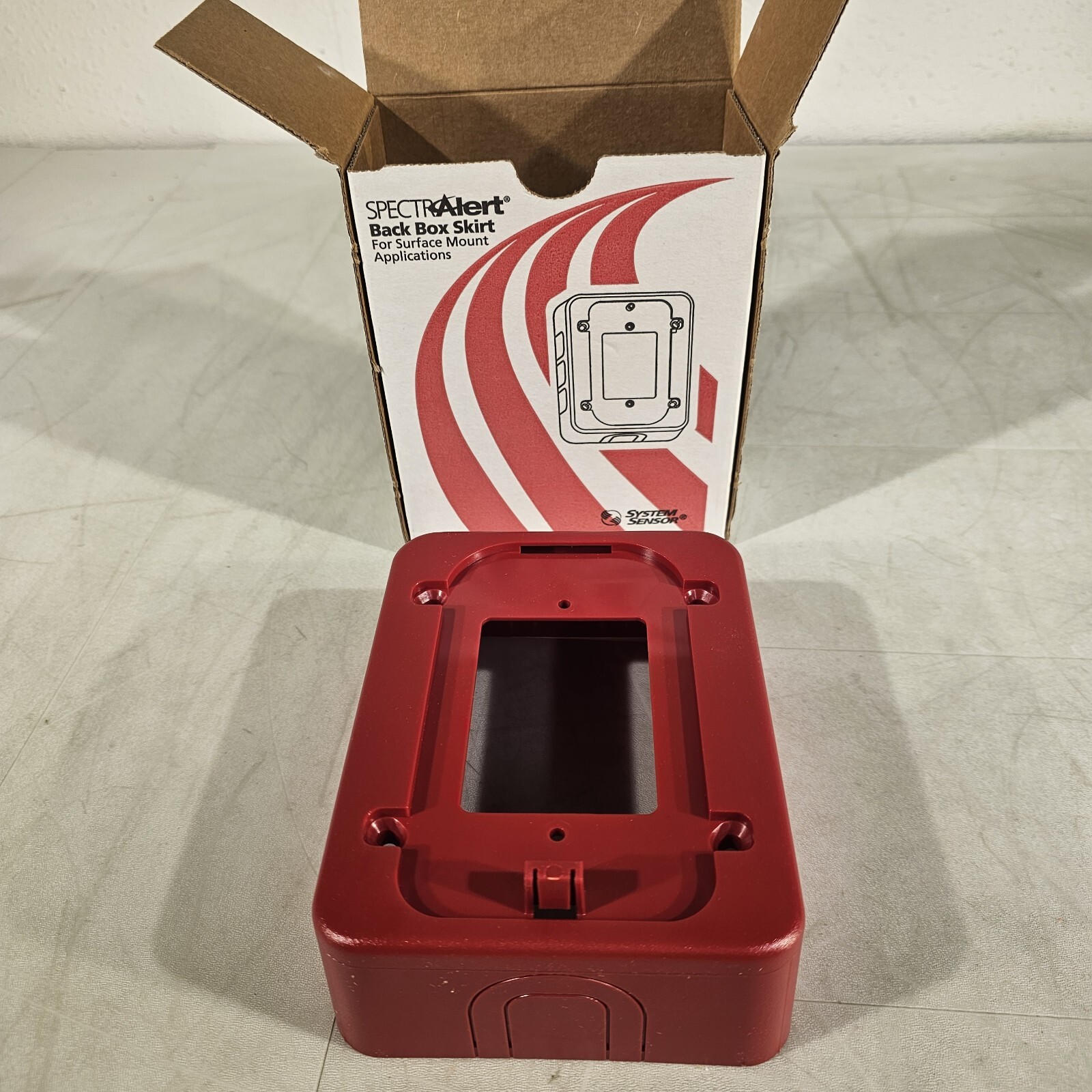 System Sensor BBS SpectrAlert Indoor Wall Back Box Skirt Red for Surface Mount