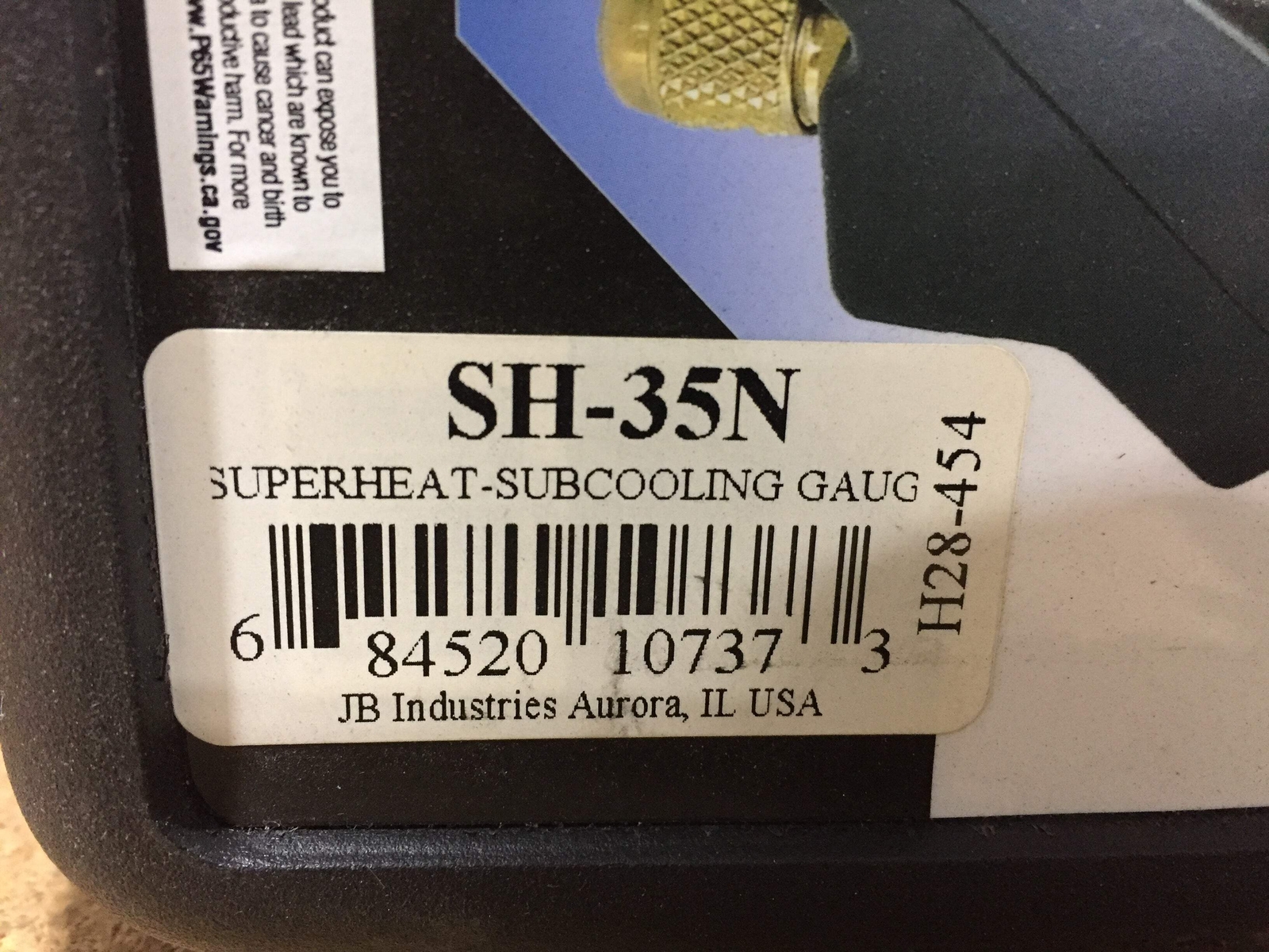 JB INDUSTRIES SH35N DIGITAL WIRELESS GAUGE FOR SUPERHEAT AND SUBCOOLING 213887