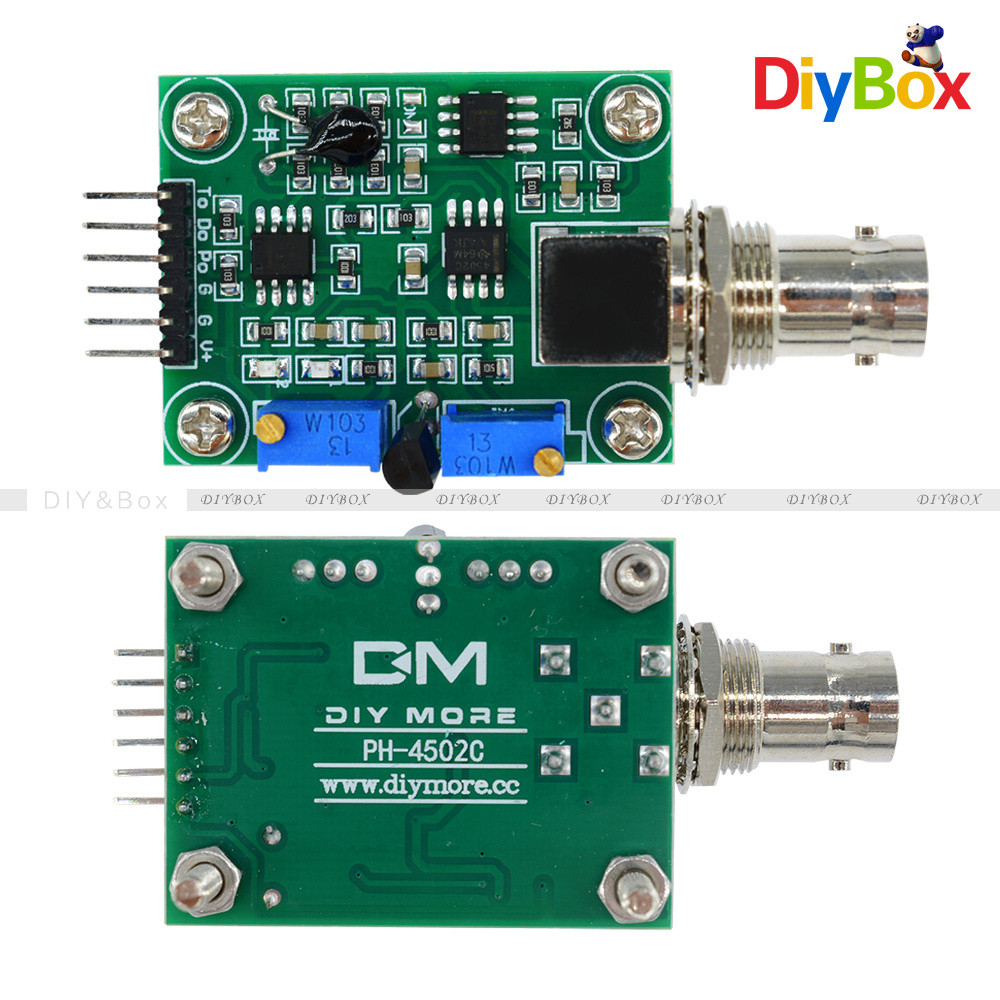 Liquid PH0-14 Value Detect Sensor Module + PH Electrode Probe BNC for Arduino DB